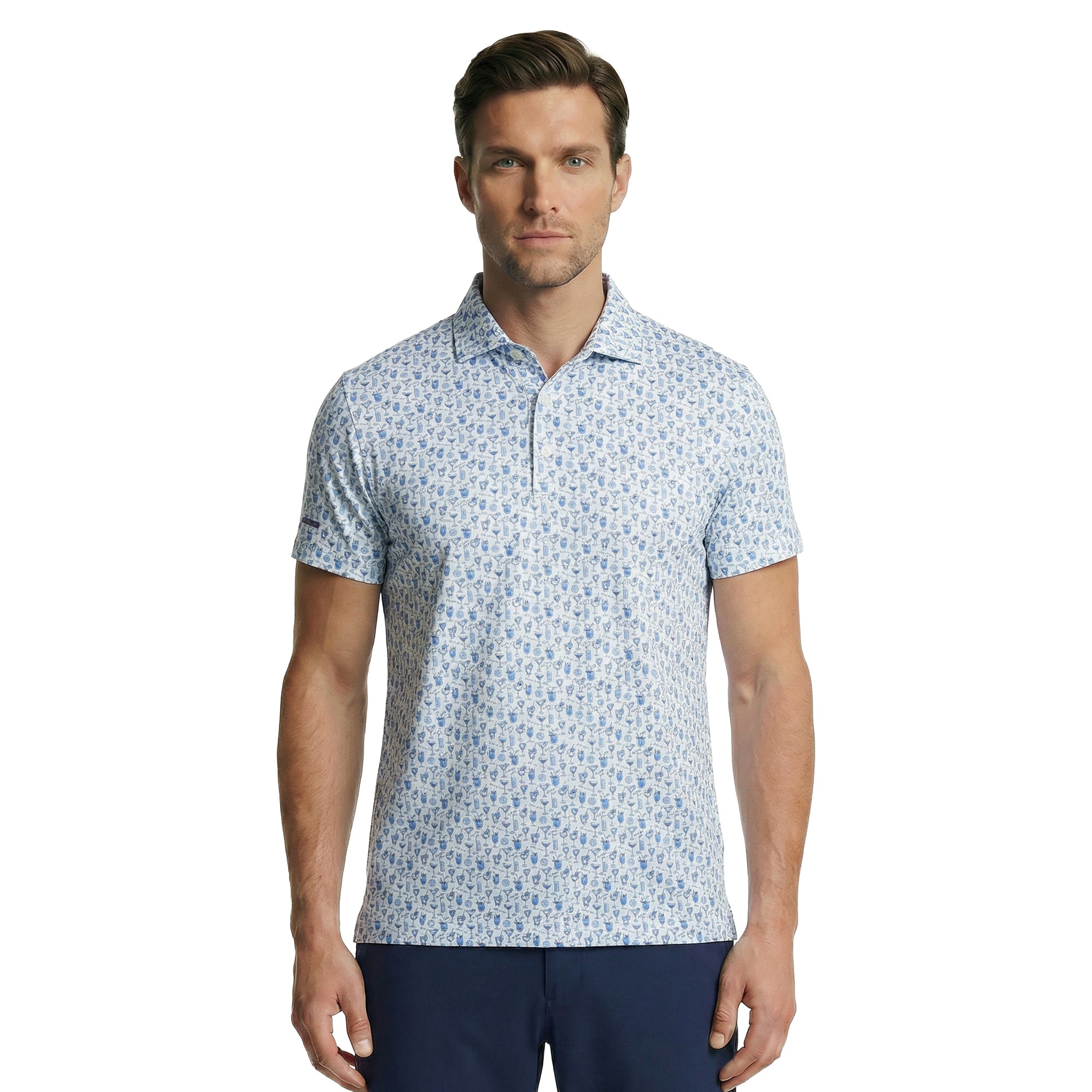 RLX Ralph Lauren Chin Chin Polo Shirt- Ceramic White 002