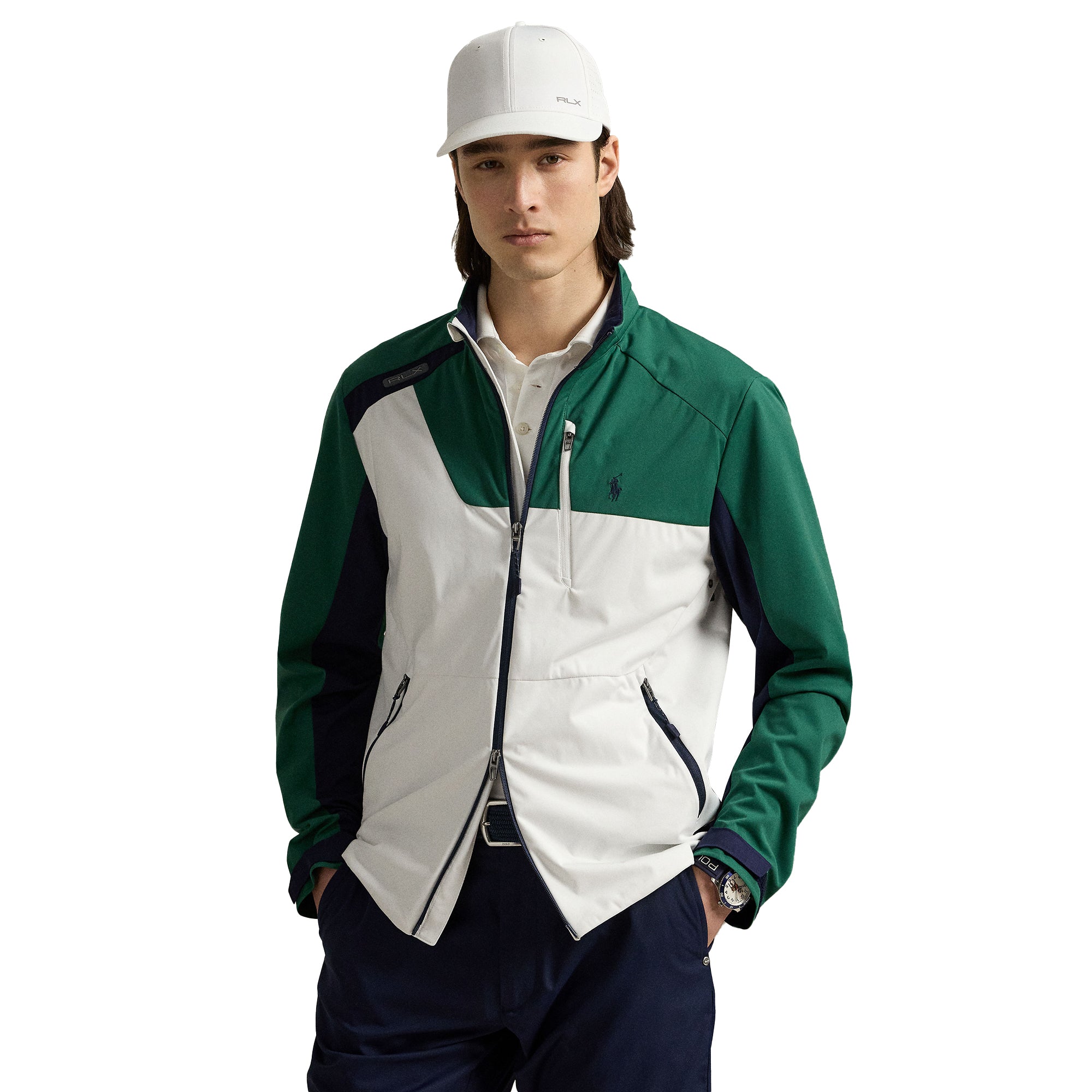 RLX Ralph Lauren Colour Block Packable Jacket - Old Royal