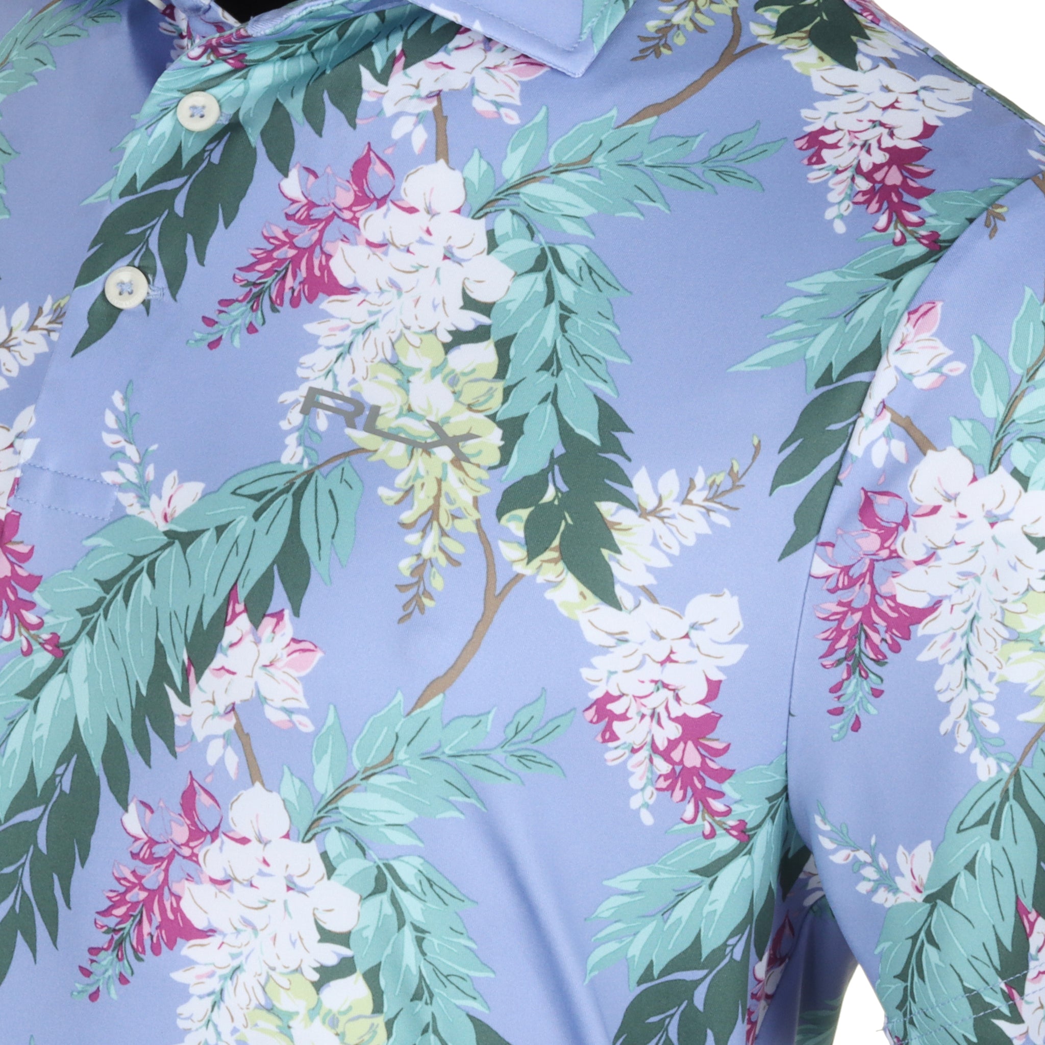 RLX Ralph Lauren Graphic Print Polo Shirt Estate Blue/Wisteria/Vine 001