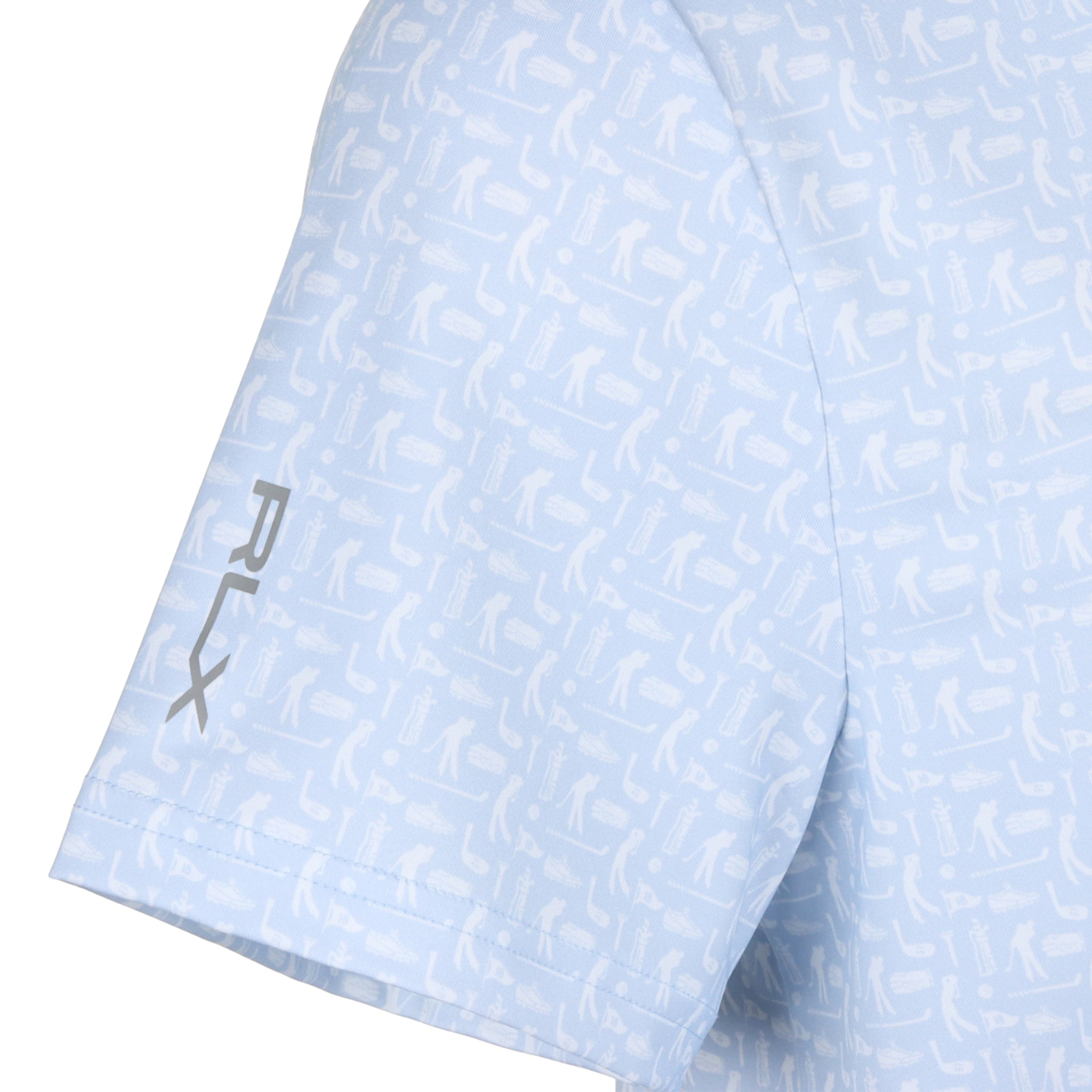 RLX Ralph Lauren Graphic Print Polo Shirt Office Blue Multi 001