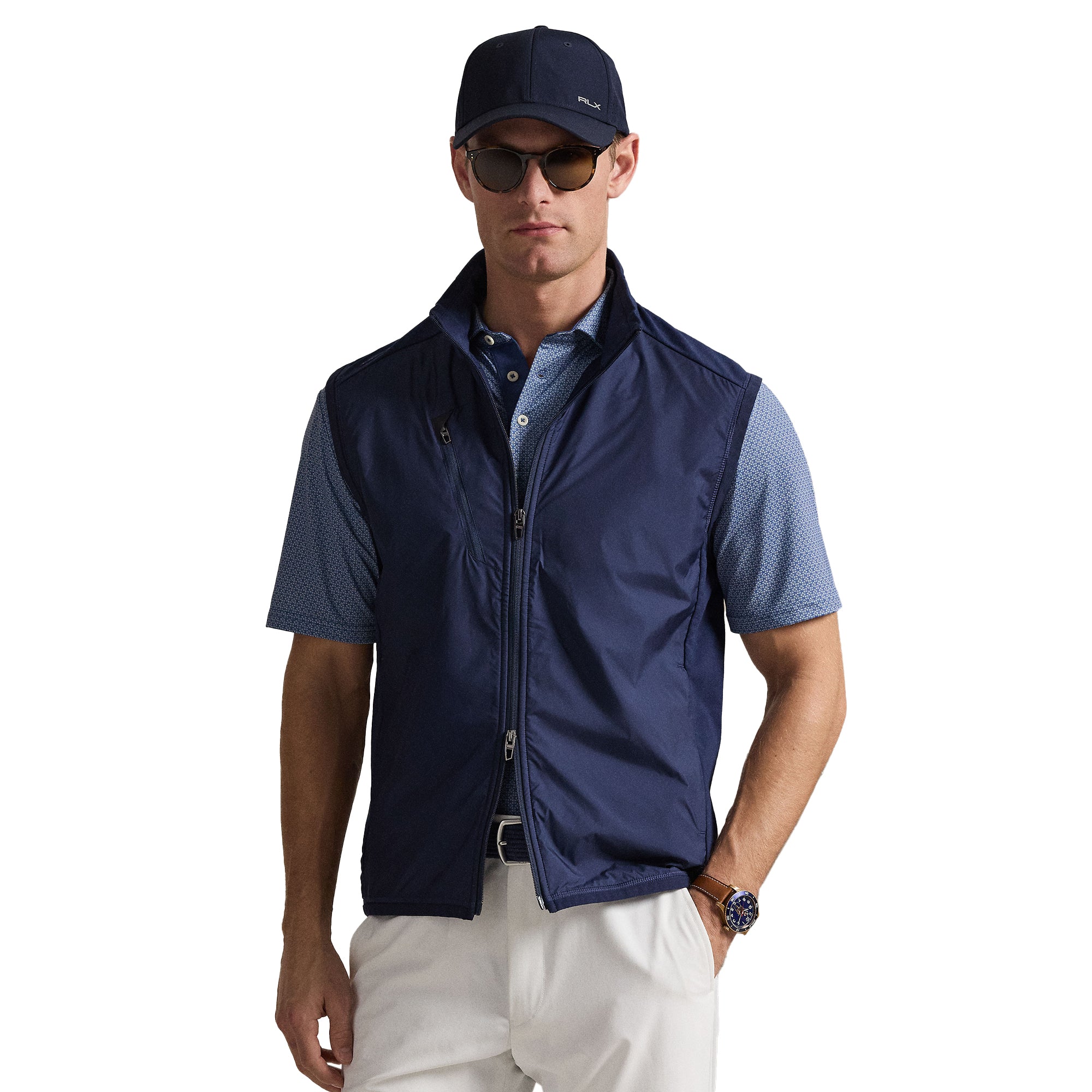 RLX Ralph Lauren Hybrid Full Zip Vest - Peak Grey 002 - 785A96835