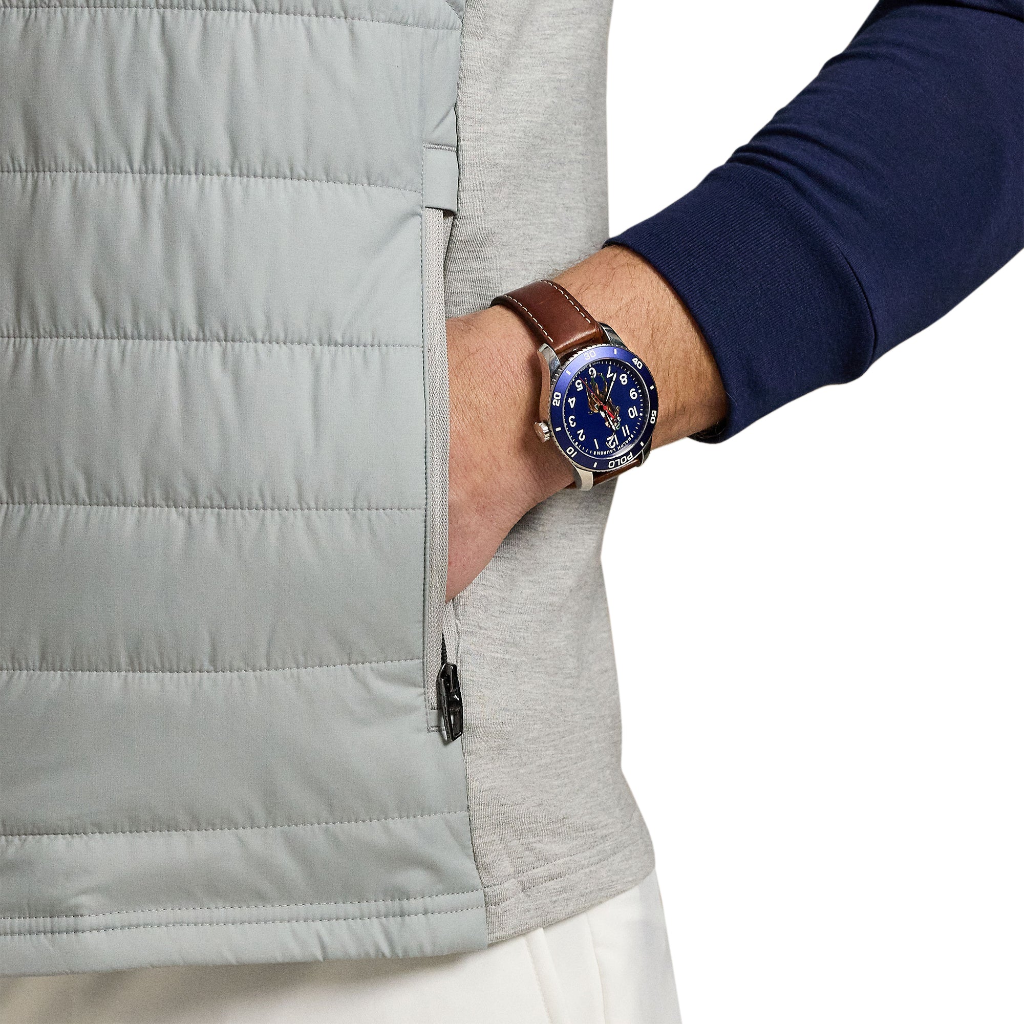 メンズウェア Ralph Lauren vast RLX Ralph Lauren Hybrid Full Zip Vest - Andover Heather 002