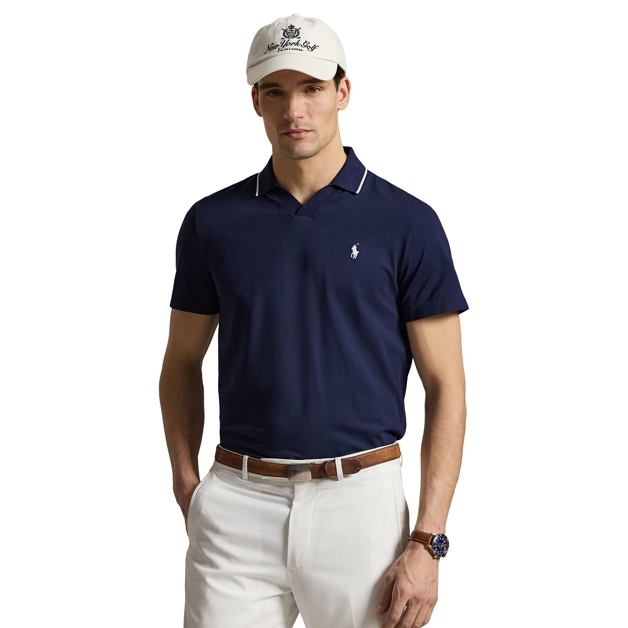 COKO【新品】POLO RALPH LAUREN RLX Ralph Lauren Johnny Collar Golf Polo Shirt - Refined Navy 002