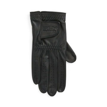 RLX Ralph Lauren Leather Golf Glove - MRH Black 003