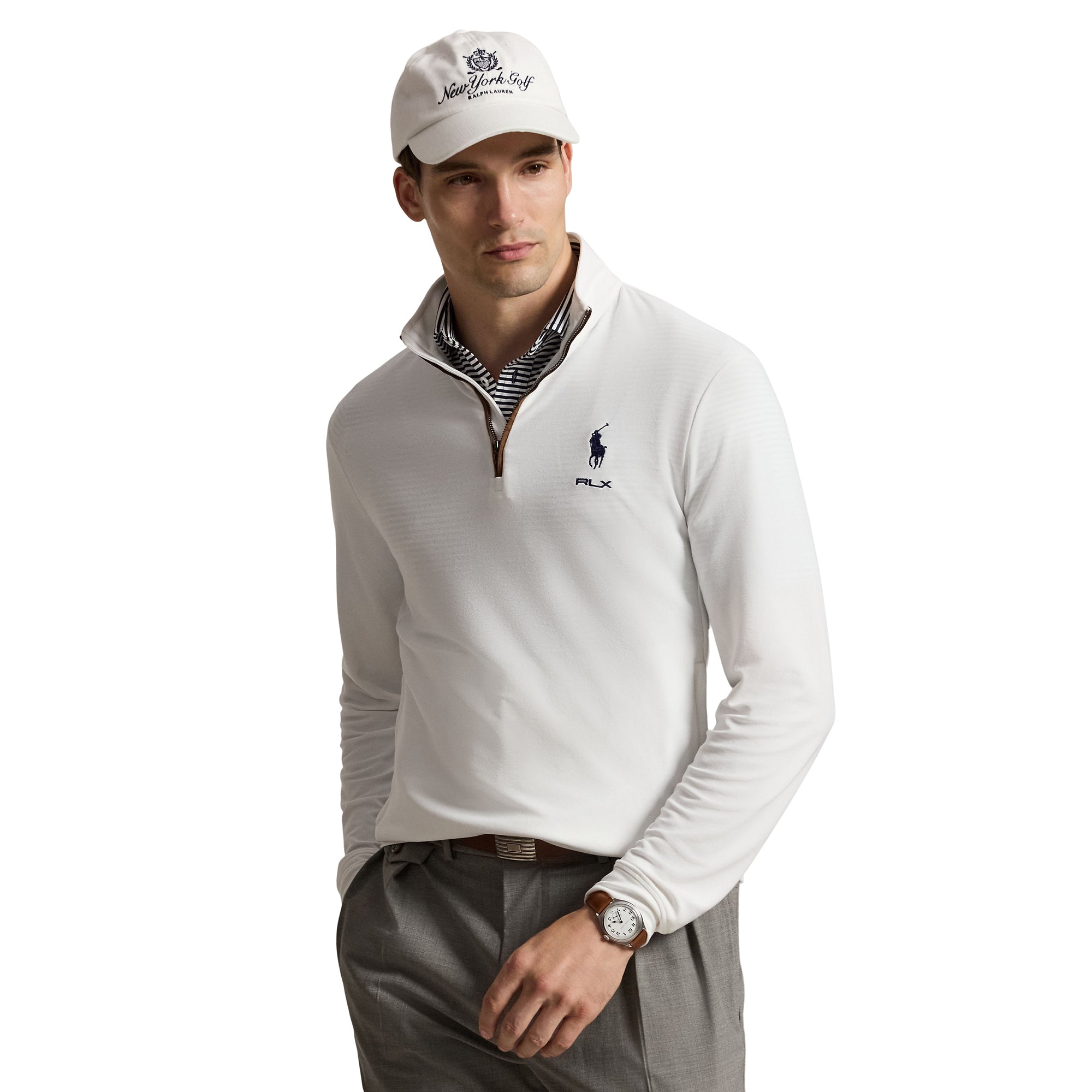 RLX Ralph Lauren Mesh 1/4 Zip - Ceramic White 006 - 785B21537-006 RLX Ralph Lauren Mesh 1/4 Zip - Ceramic White 006 - 785B21537-006