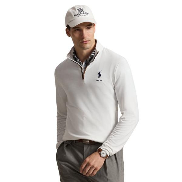 RLX Ralph Lauren Mesh 1/4 Zip - Ceramic White 006 - 785B21537-006