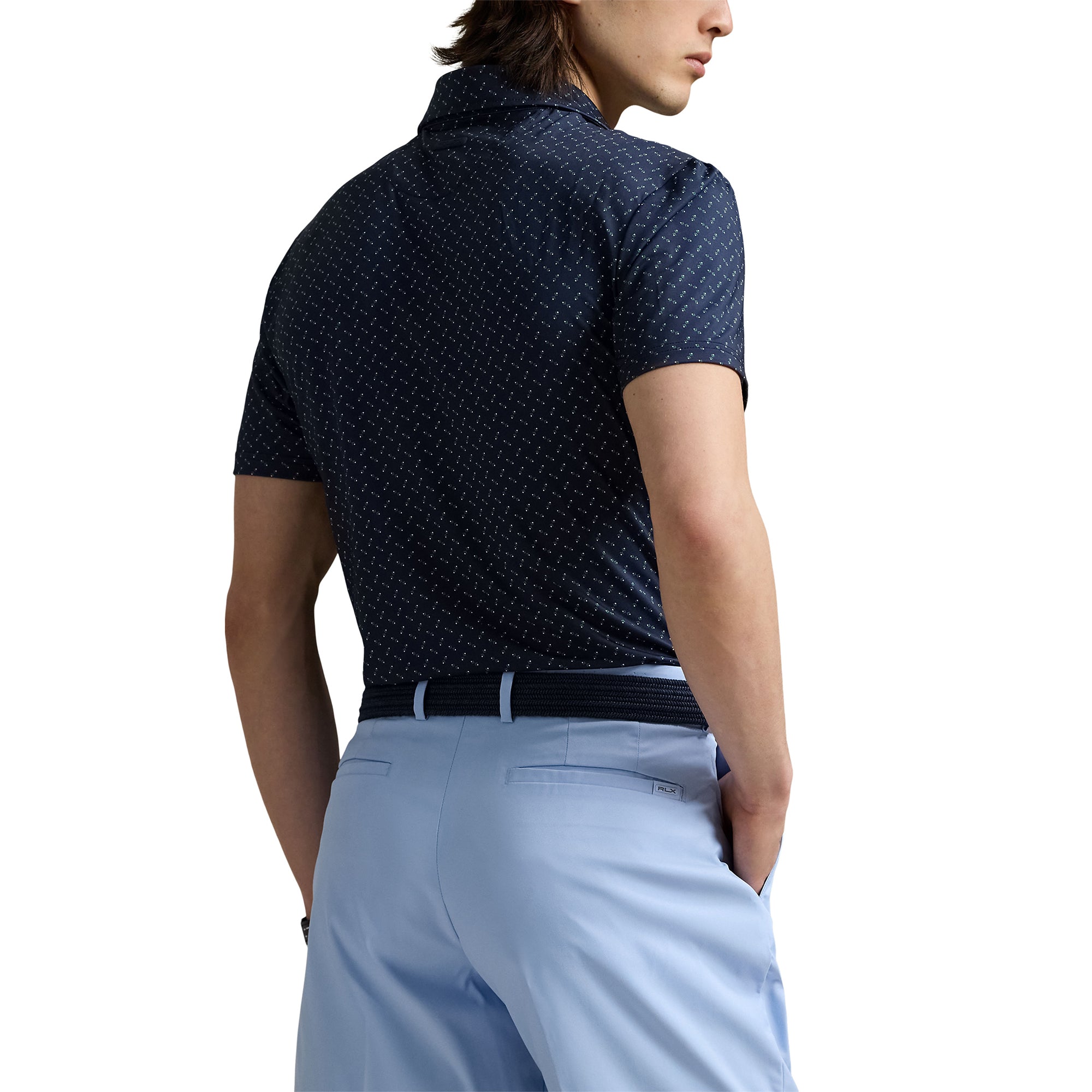 RLX Ralph Lauren Multi Deco Toss Polo Shirt Refined Navy 001