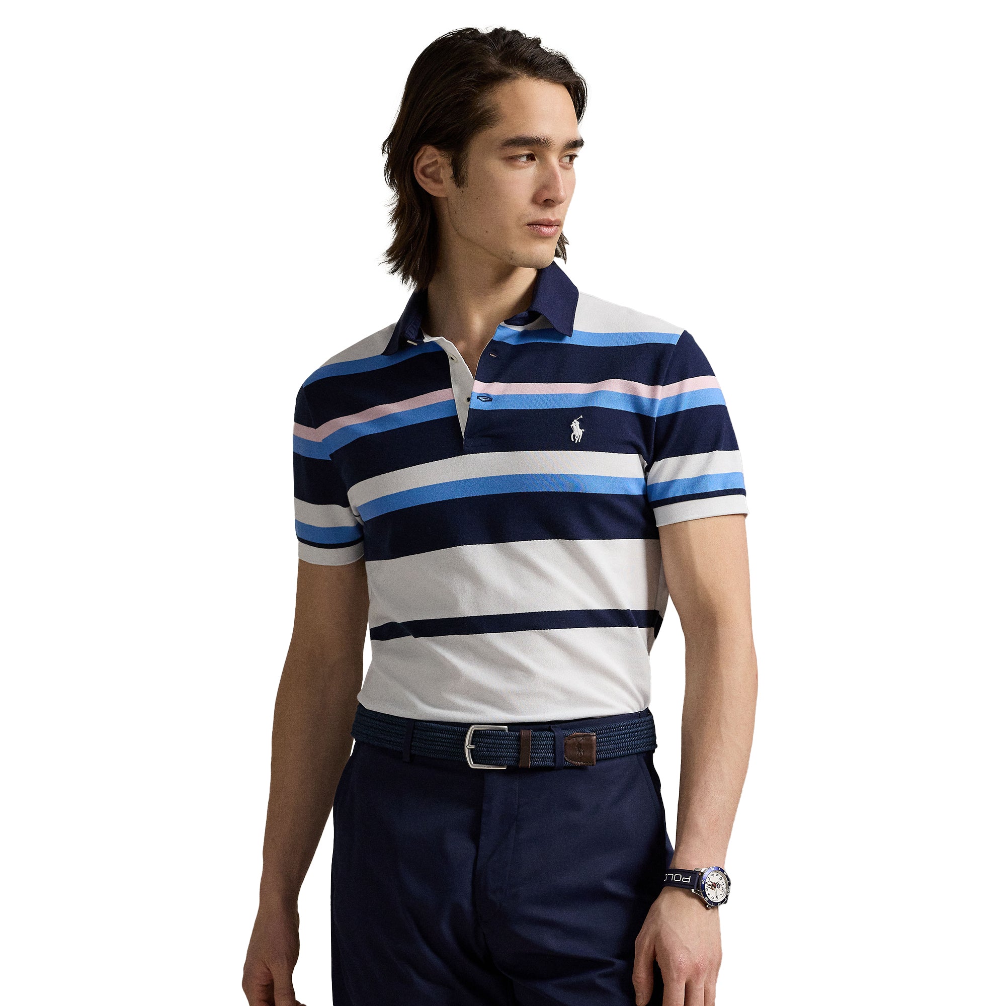 RLX Ralph Lauren Performance Stripe Polo Shirt