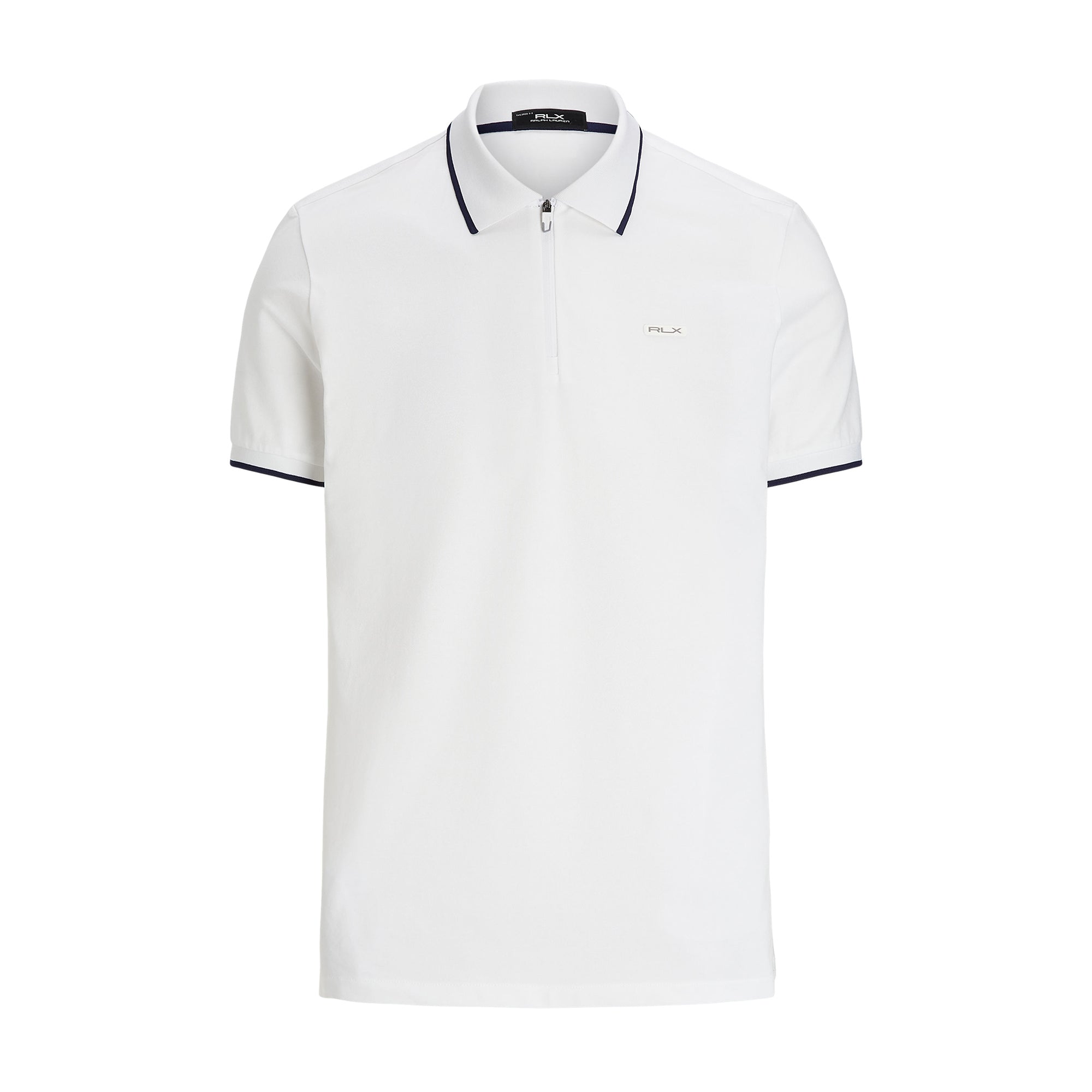 RLX Ralph Lauren Performance Zip Neck Polo Shirt - Ceramic White