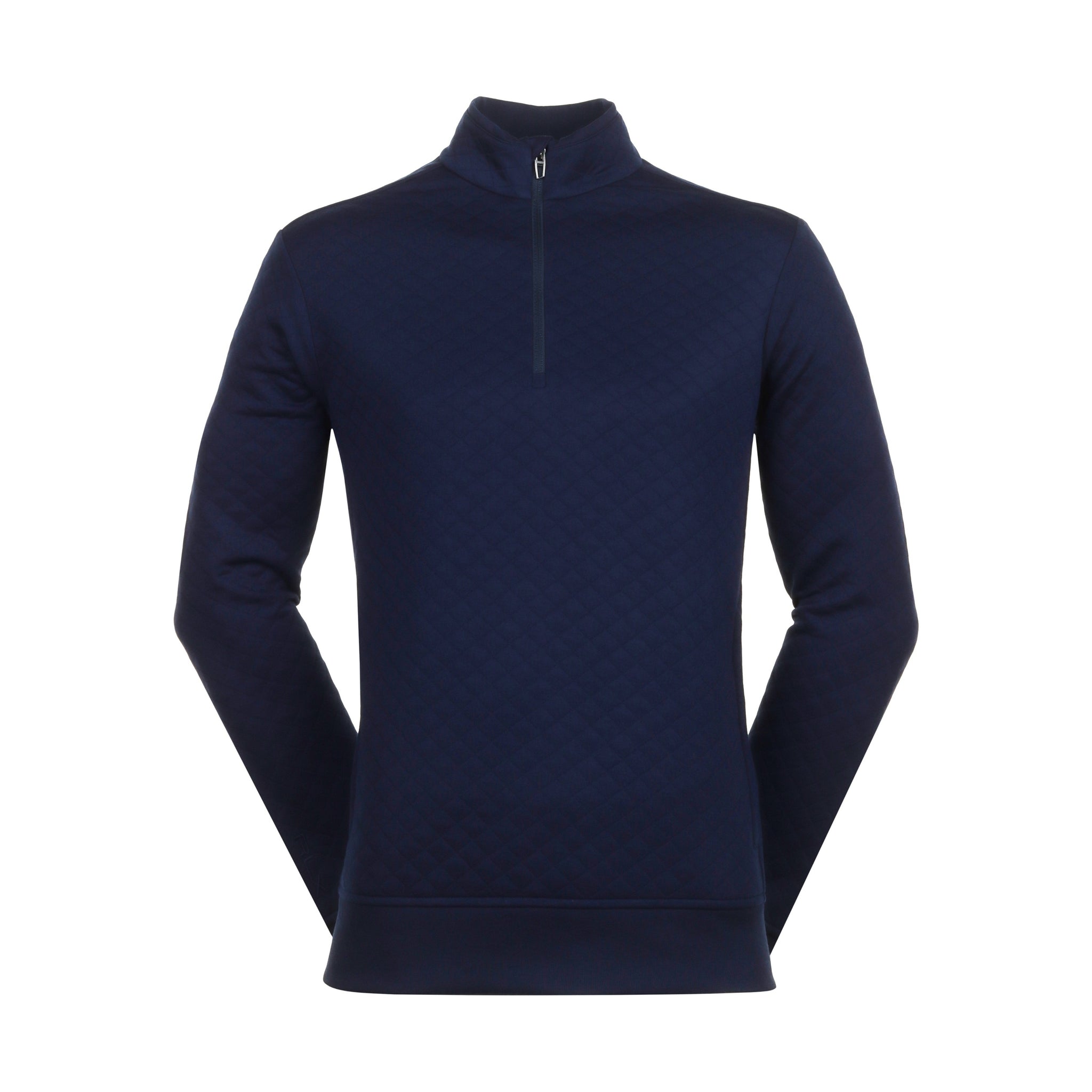 RLX Ralph Lauren Quilted Double Knit Half Zip Refined Navy 001