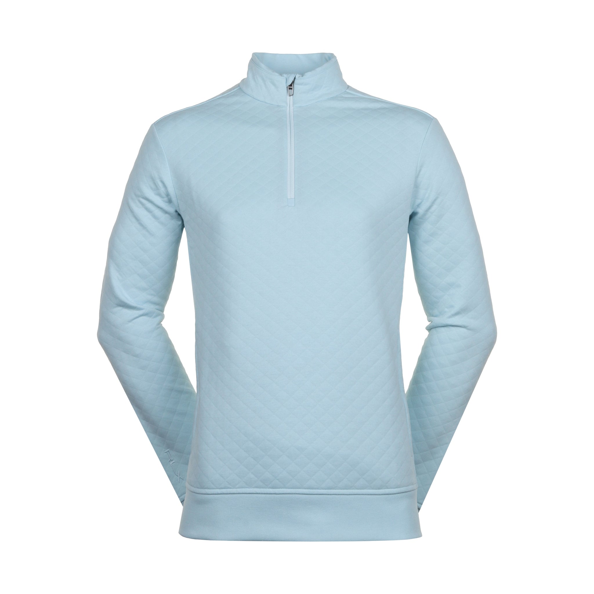 RLX Ralph Lauren Quilted Double Knit Half Zip Summer Aqua 002