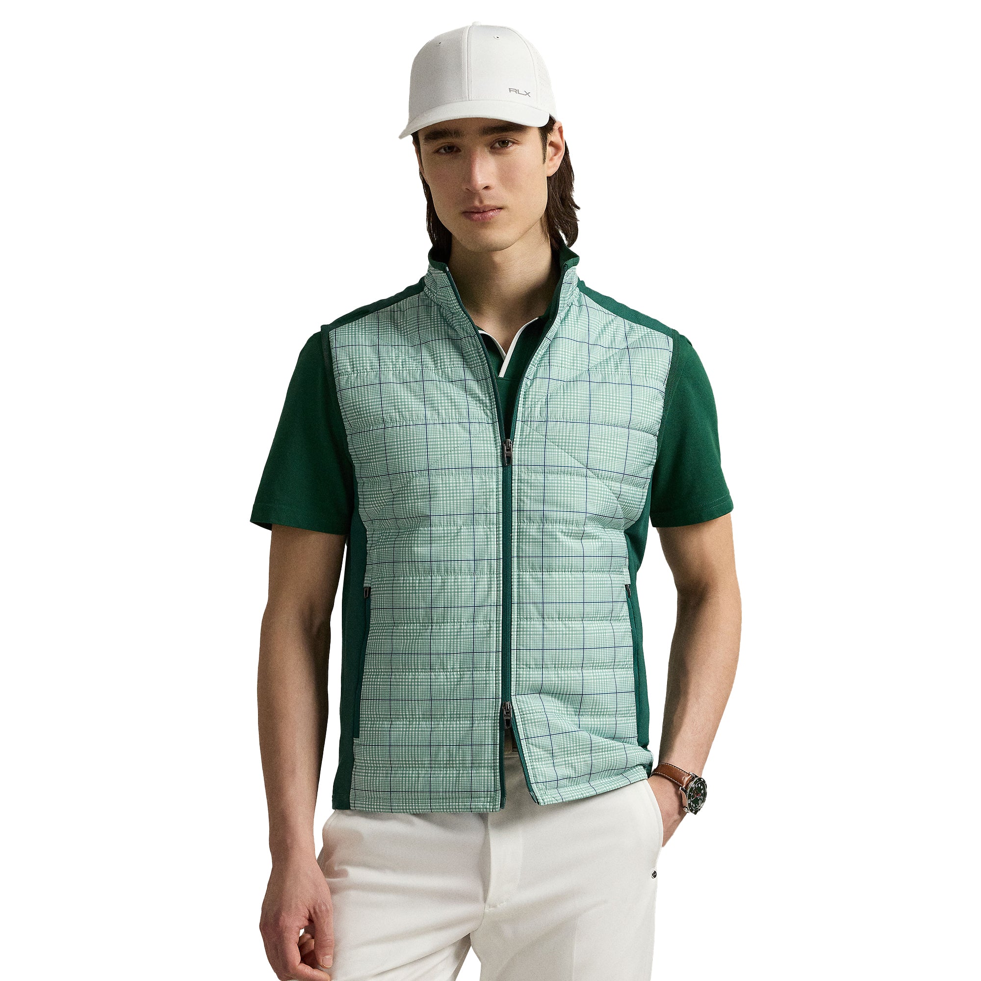 RLX Ralph Lauren Quilted Hybrid Print Vest