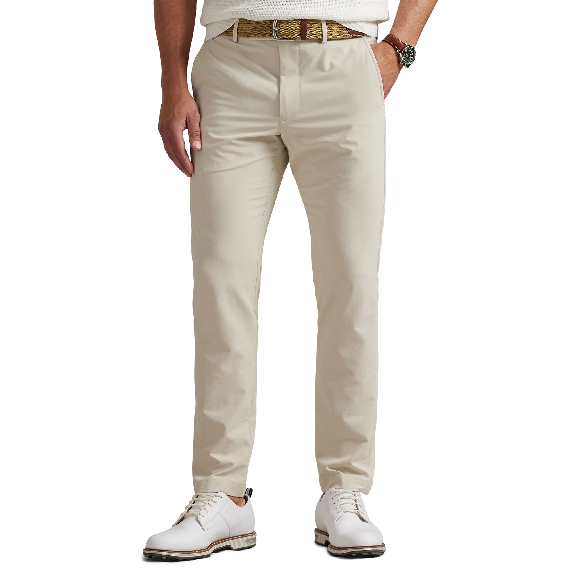 【新品】RLX RALPH LAUREN スリムフィットパンツ 32 白 RLX Ralph Lauren Slim Fit Performance Trousers - Basic Sand