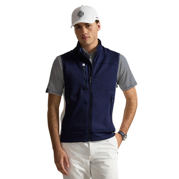 RLX Ralph Lauren Stretch Double Knit Full Zip Vest Refined Navy 001