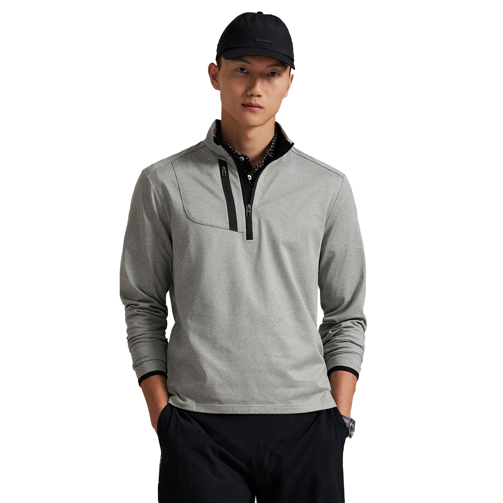 RLX Ralph Lauren Stretch Jersey Half Zip - Summer Aqua 008