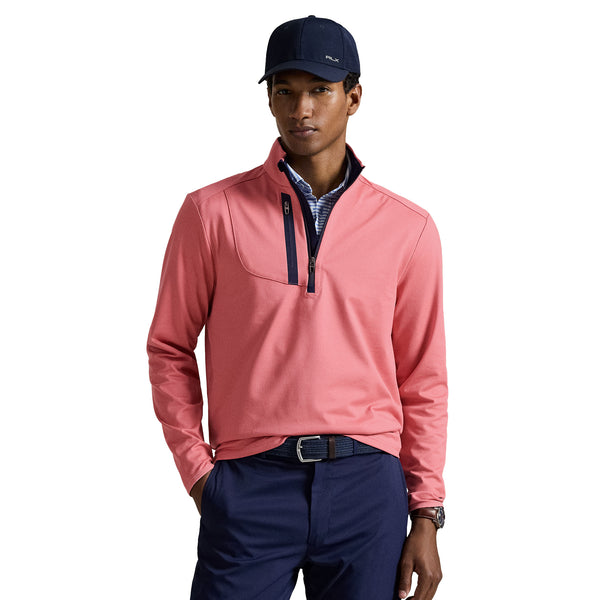 RLX Ralph Lauren Stretch Jersey Half Zip - Desert Rose 018
