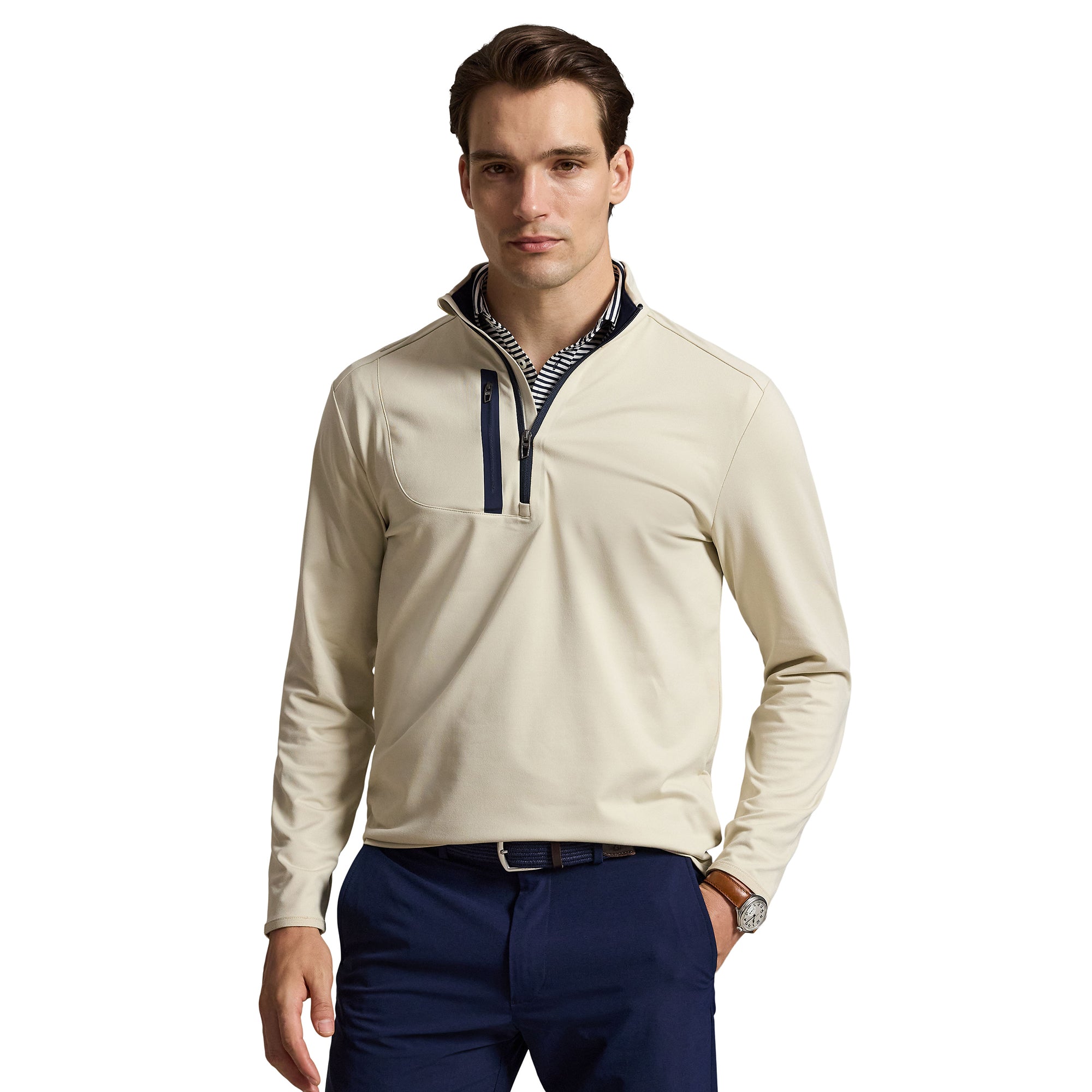 RLX Ralph Lauren Stretch Jersey Golf Half Zip - Polo Black 001