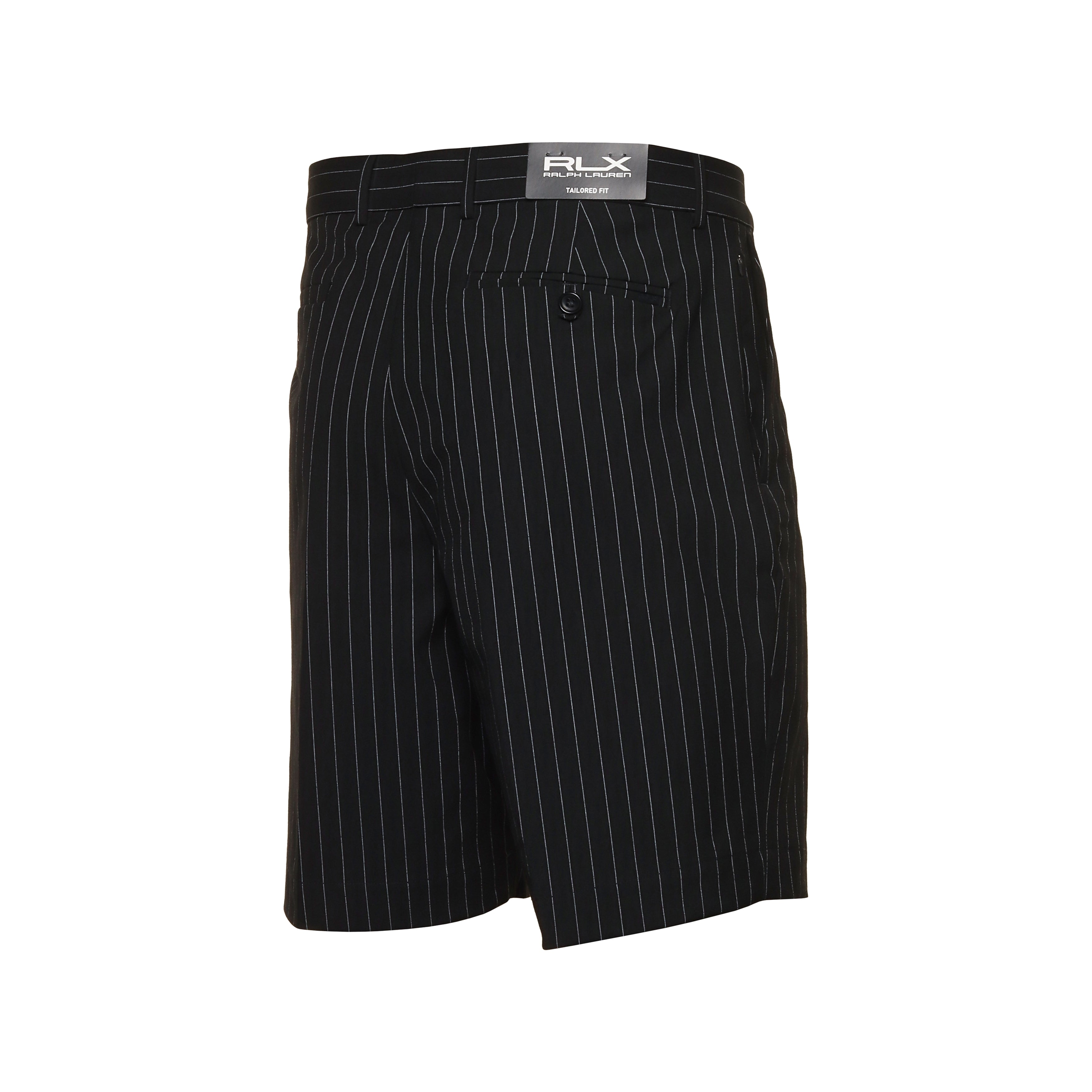 RLX Ralph Lauren Stretch Tailored Fit Short 785927989 Polo Black Pinstripe 001 Function18