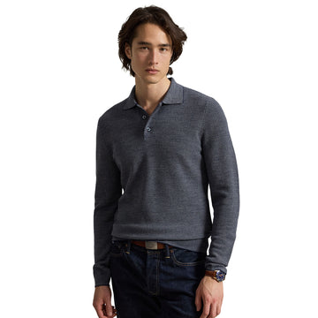 RLX Ralph Lauren Striped Polo Collar Sweater
