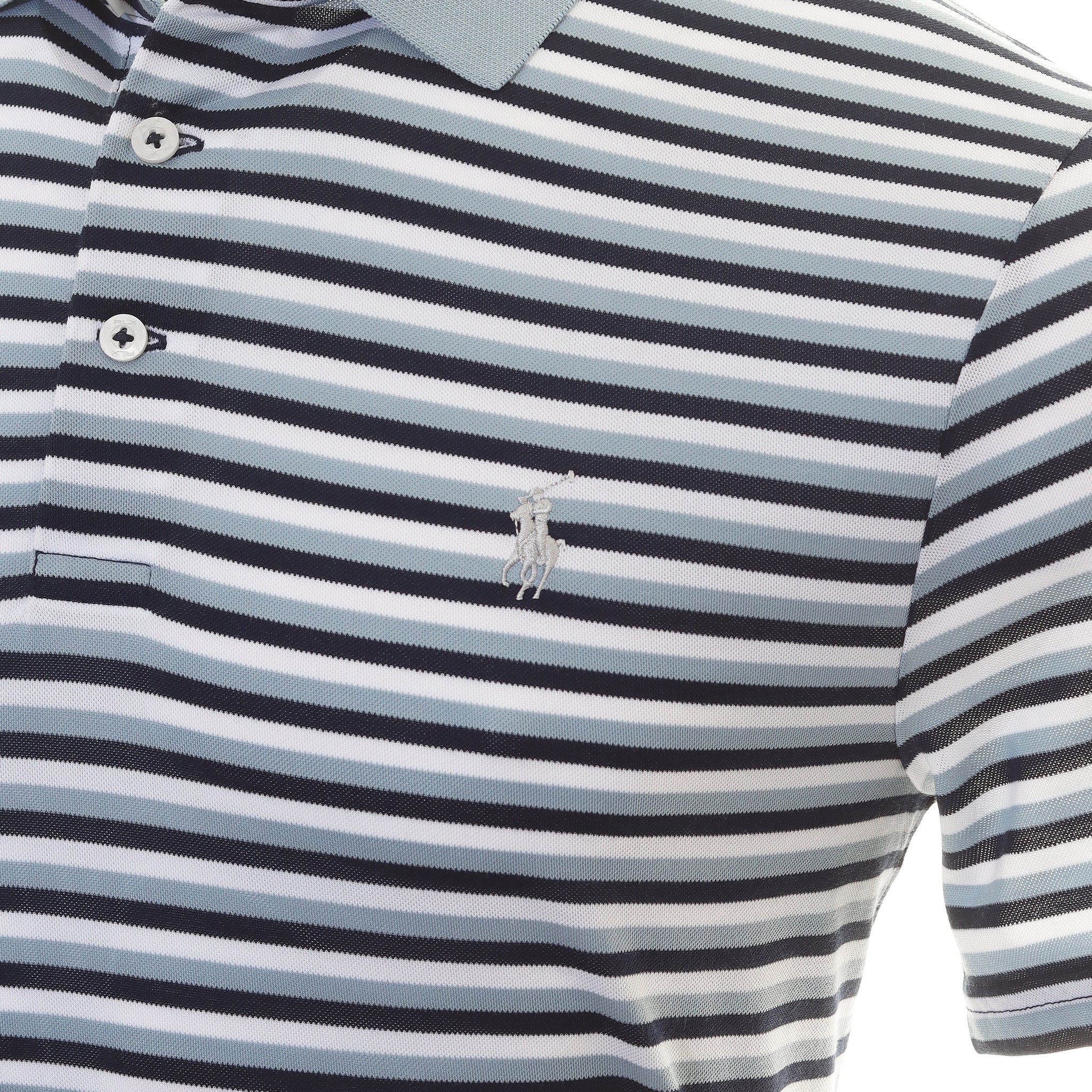 RLX Ralph Lauren Tour Stripe Pique Polo Shirt 785915585 Vessel Blue 001 ...