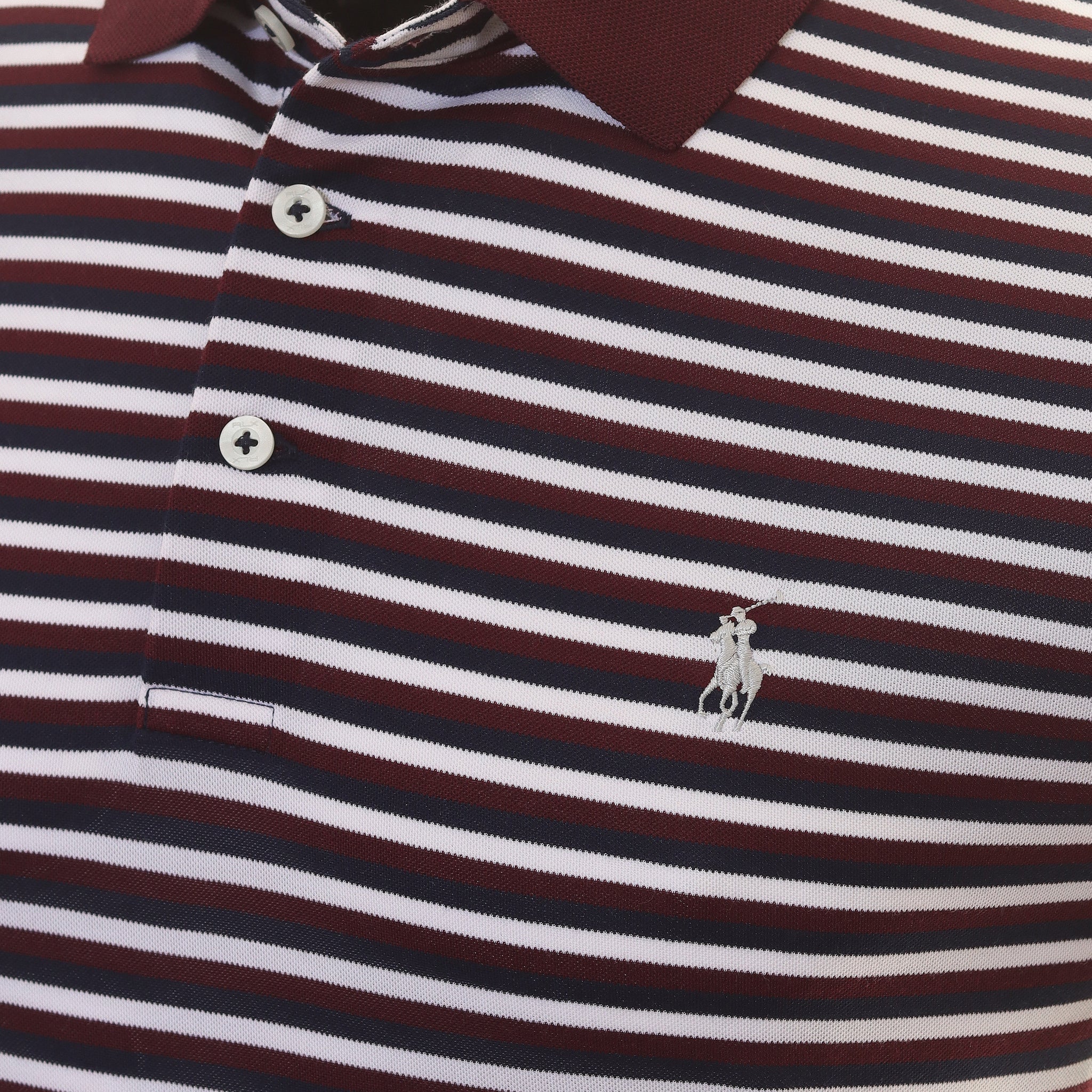 RLX Ralph Lauren Tour Stripe Pique Polo Shirt 785915585 Harvard Wine ...