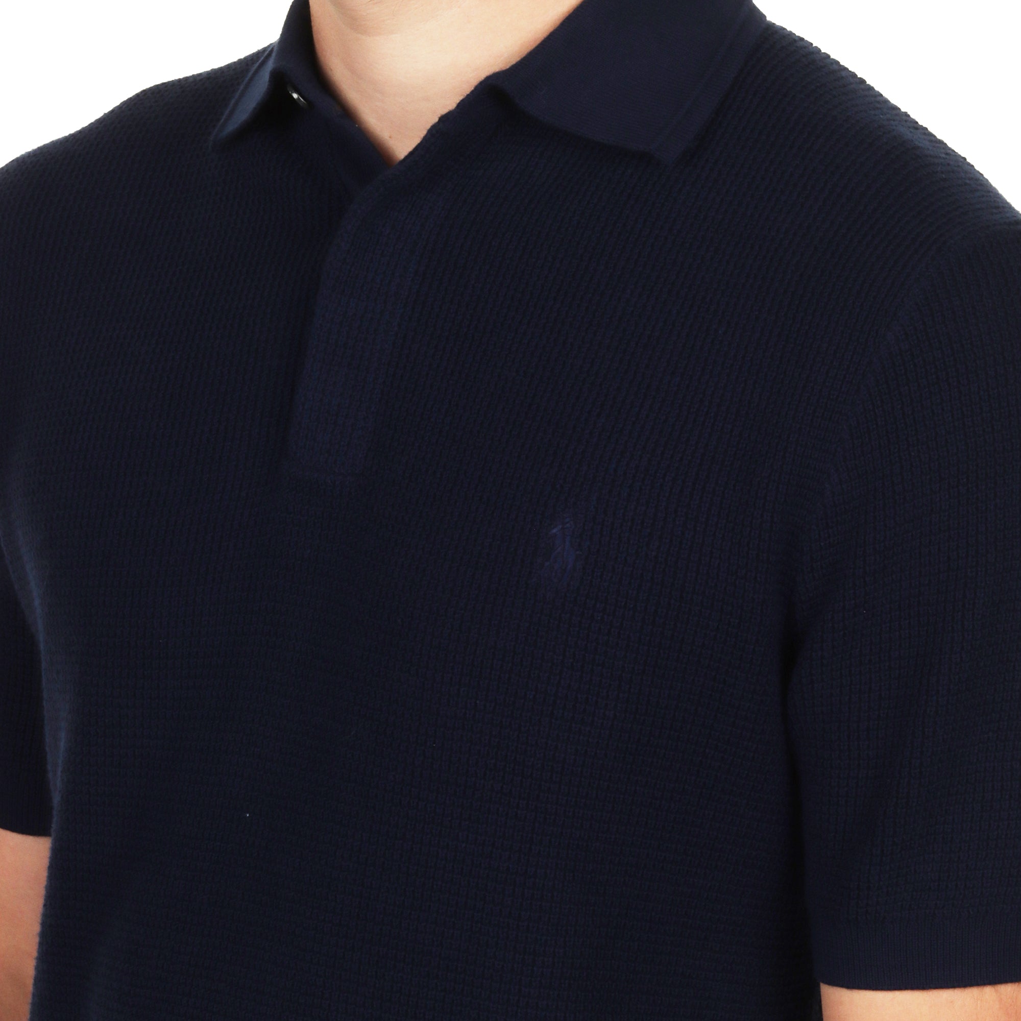 RLX Ralph Lauren Waffle Knit Polo Sweater
