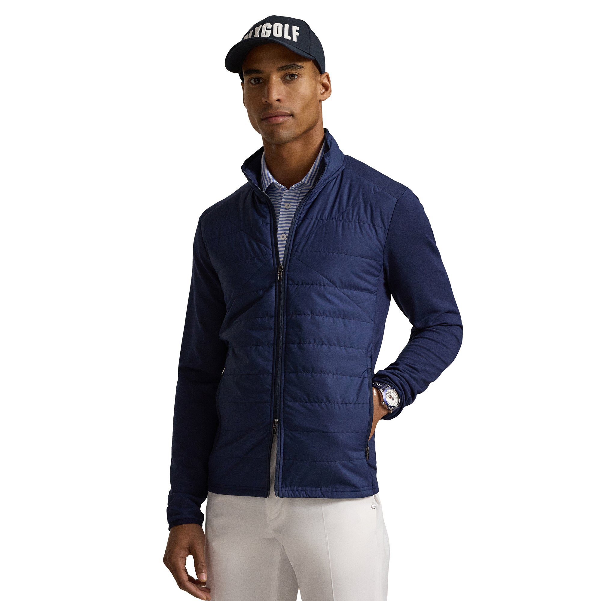 RLX Ralph Lauren Hybrid Mockneck Jacket Refined Navy 001