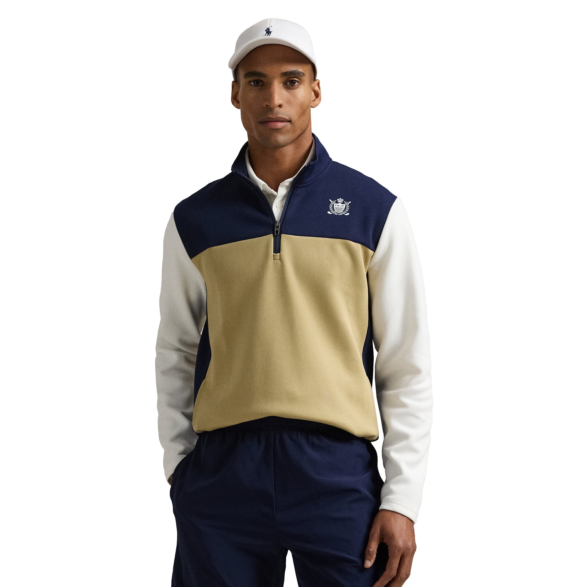 RLX Ralph Lauren Colour Blocked Pullover Refined Navy Multi 001