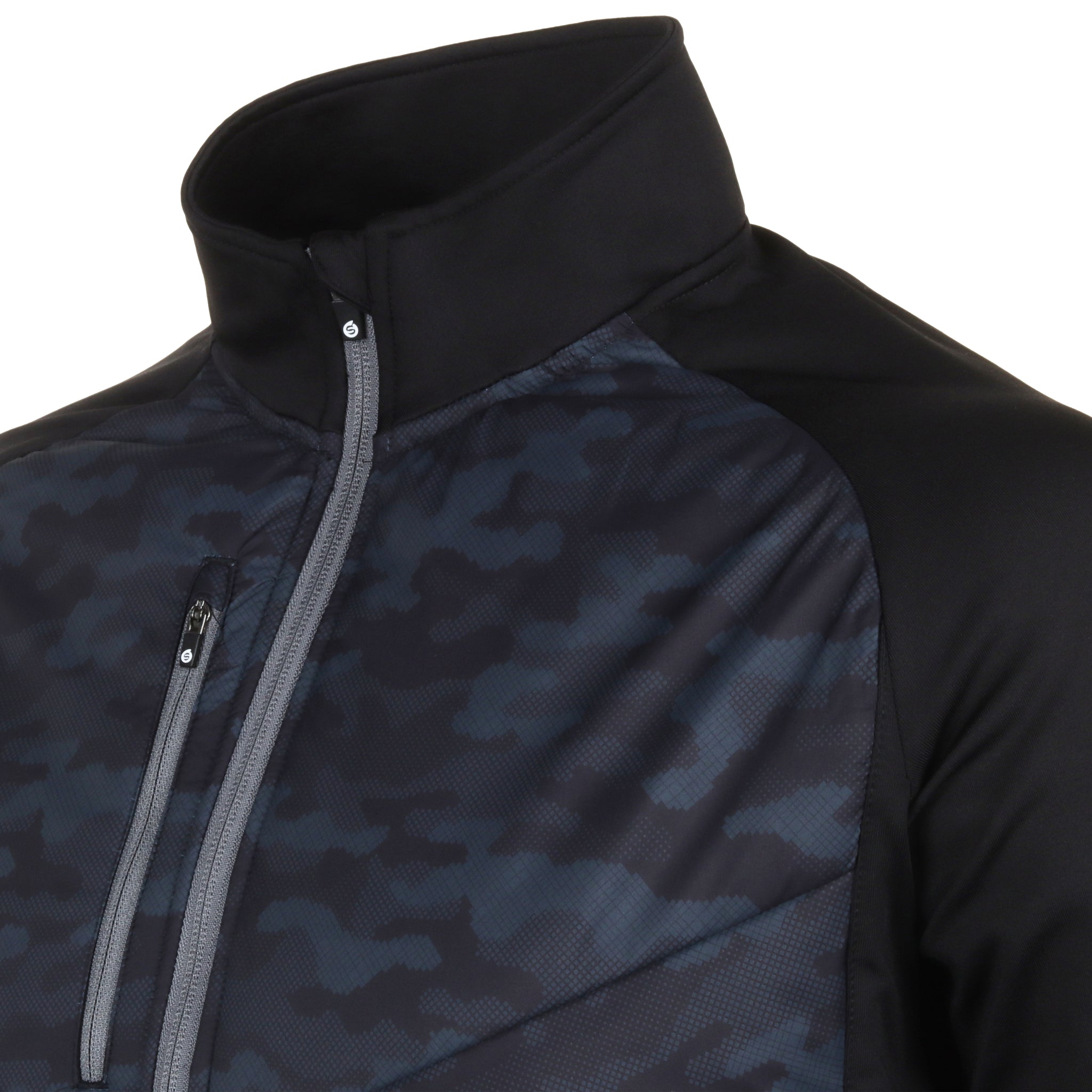 Sunderland Golf Davos Padded Jacket Black Camo/Gunmetal