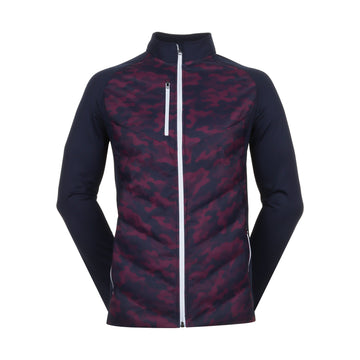 Sunderland Golf Davos Padded Jacket Mulberry Camo/Navy/Silver