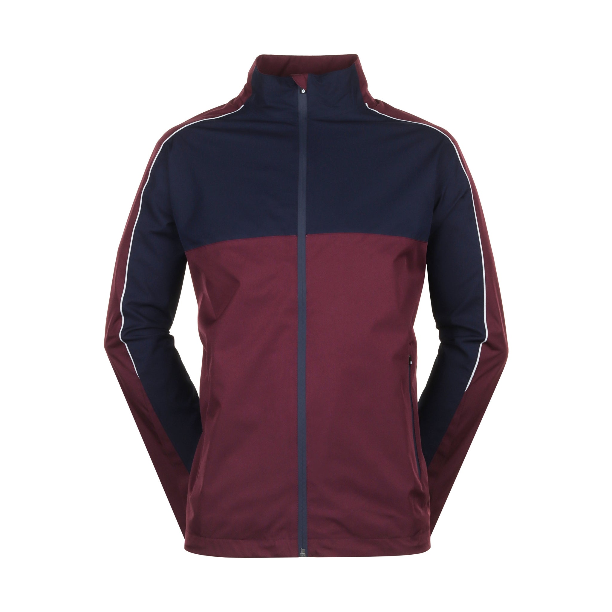 Sunderland Golf Matterhorn Waterproof Jacket Mulberry/Navy/Silver