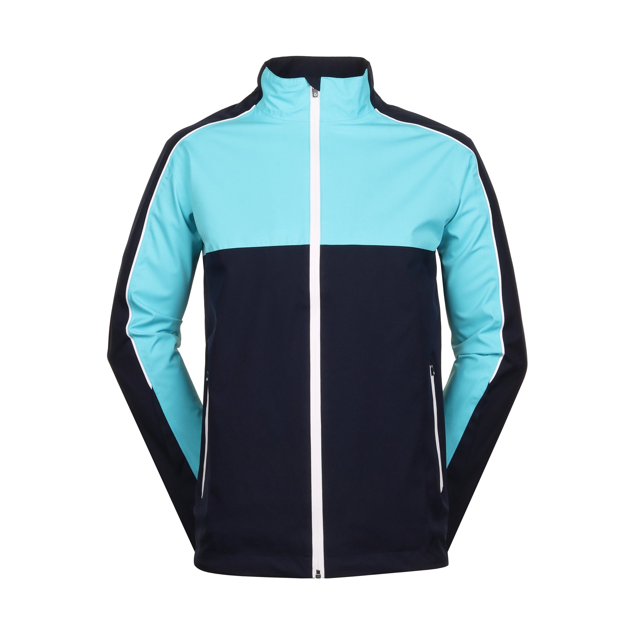 Sunderland Golf Matterhorn Waterproof Jacket Navy/Aqua/White 
