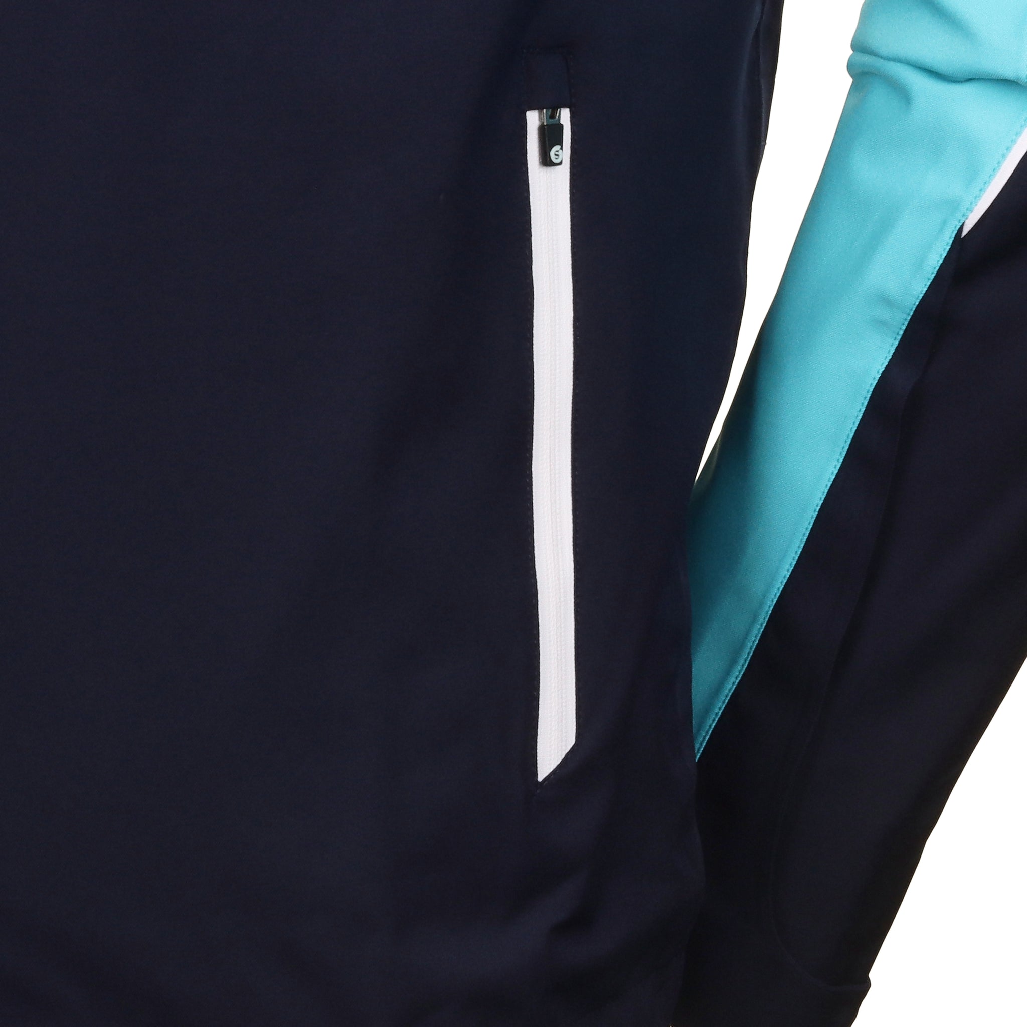 Sunderland Golf Matterhorn Waterproof Jacket Navy/Aqua/White 
