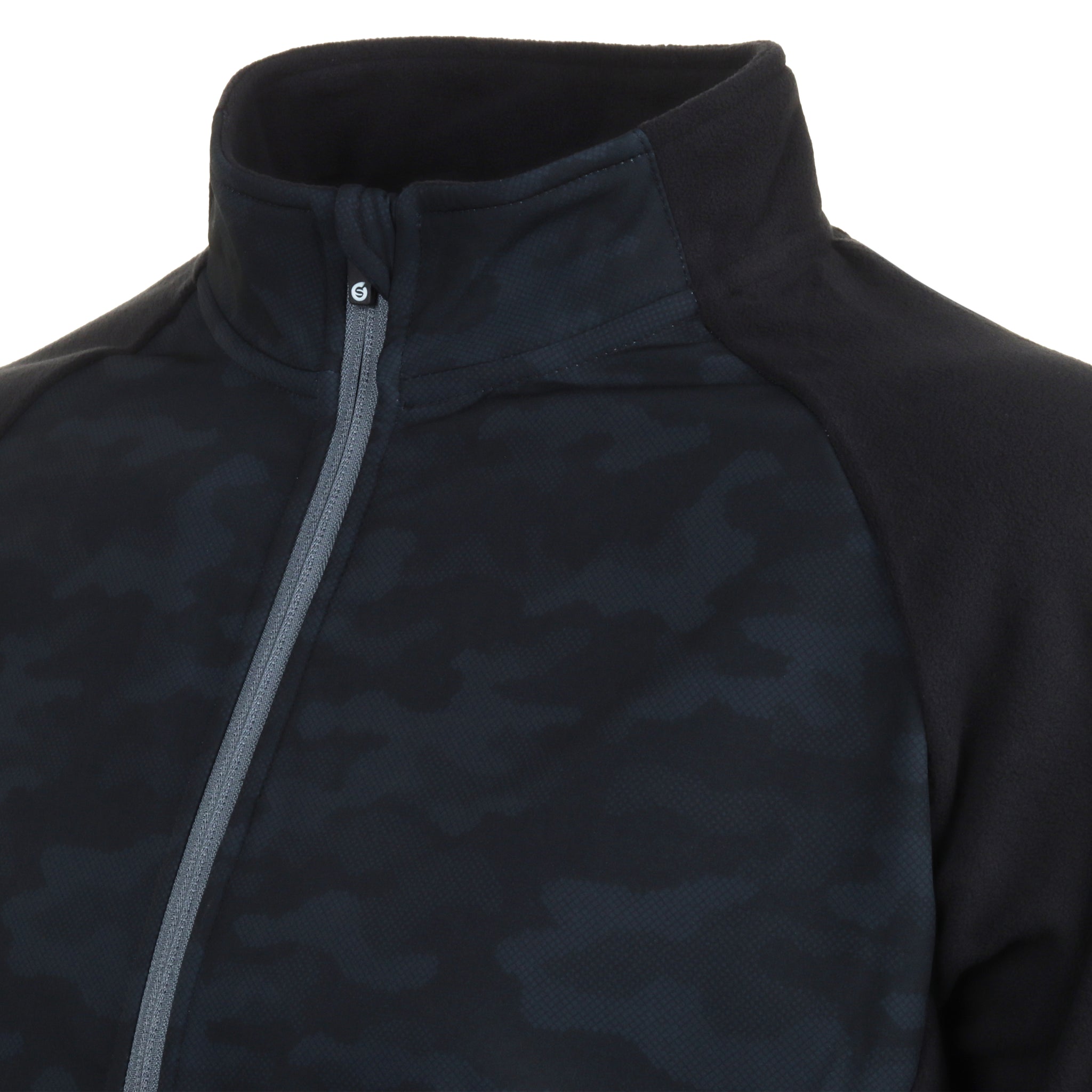 Sunderland Golf Sahara Fleece Zip Top Black Camo/Gunmetal