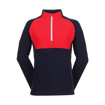 Sunderland Golf Sahara Fleece Zip Top Navy/Red/Silver