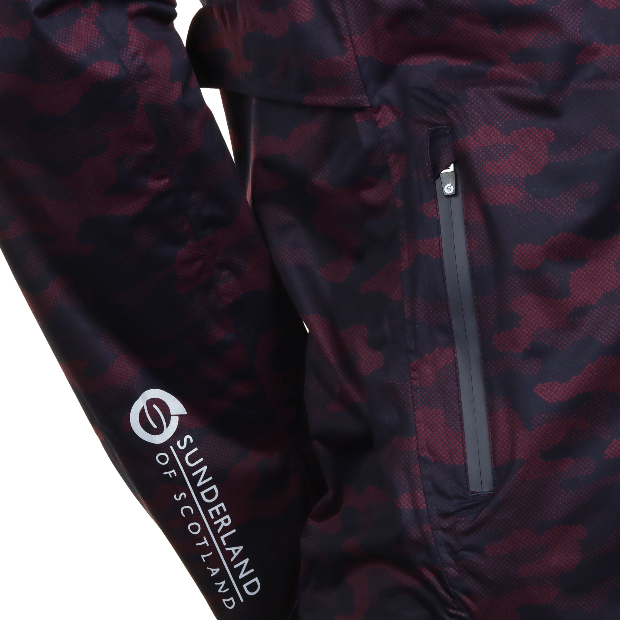 Sunderland Golf WhisperDry Pro-Lite Waterproof Jacket Mulberry Camo/Navy