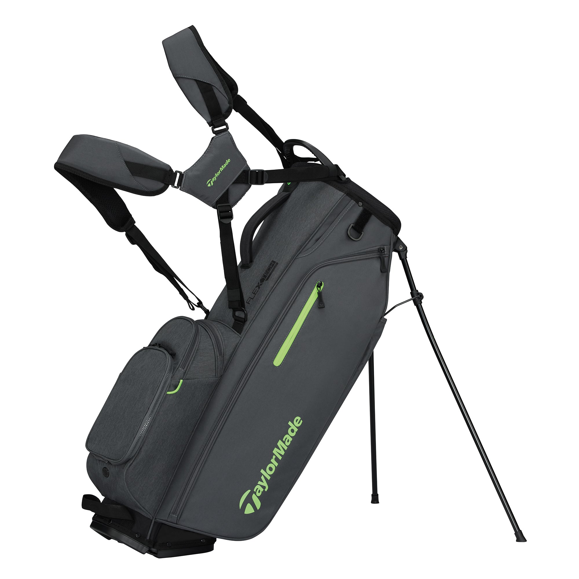 TaylorMade ゴルフバッグ グレー ストライプ　レディース TaylorMade Lightweight Golf Stand Carry Bag Gray 5 Way Rain Cover