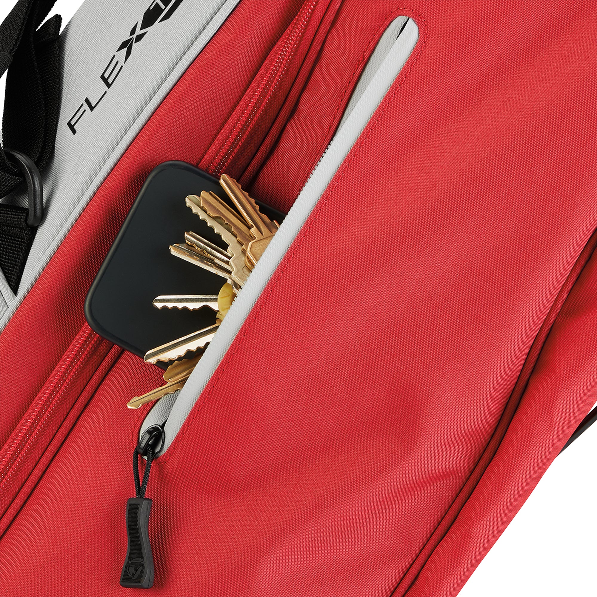 TaylorMade FlexTech Stand Golf Bag Silver/Red