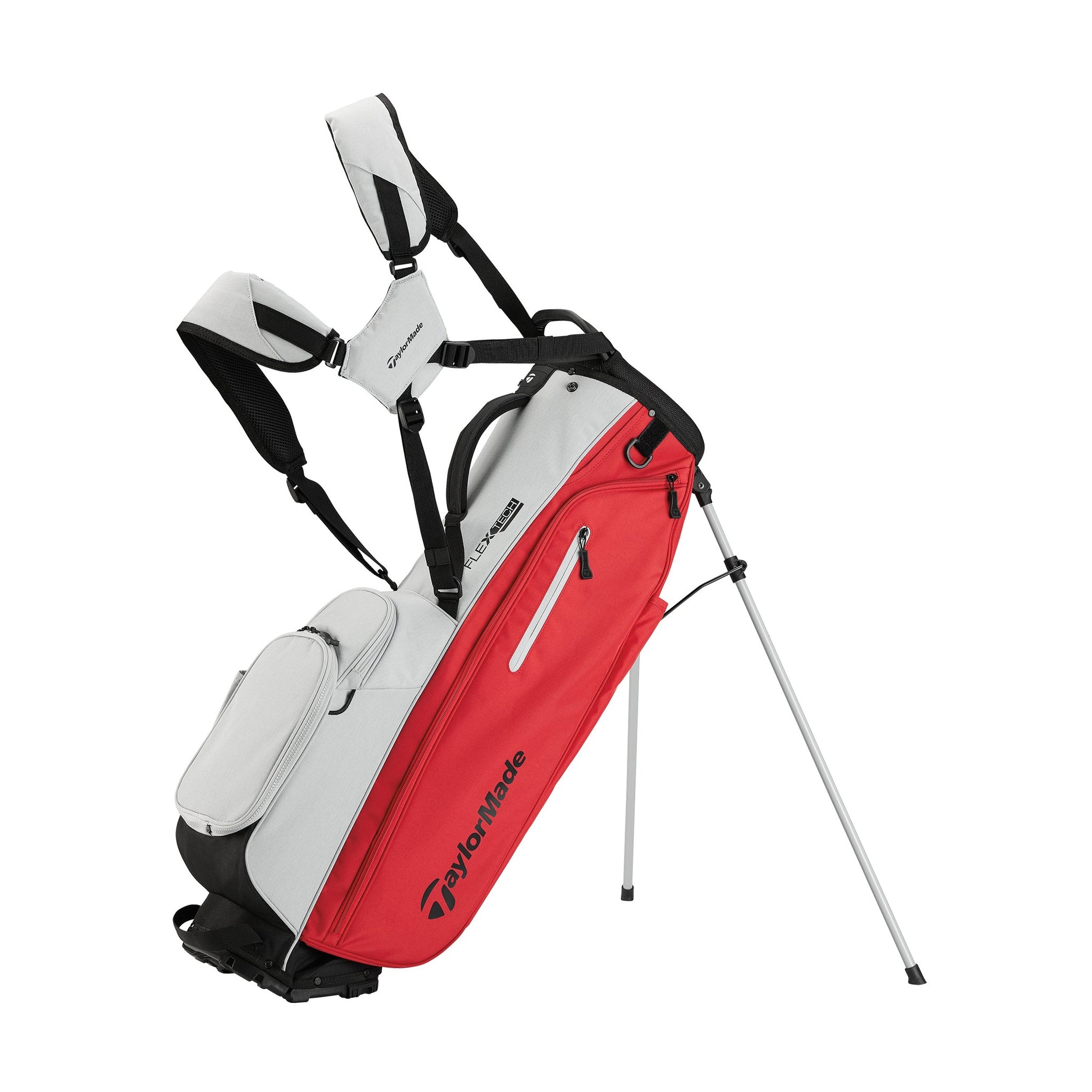 TaylorMade FlexTech Stand Golf Bag Silver/Red