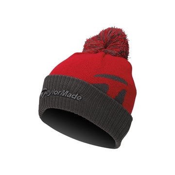 TaylorMade Golf Bobble Beanie Hat Red