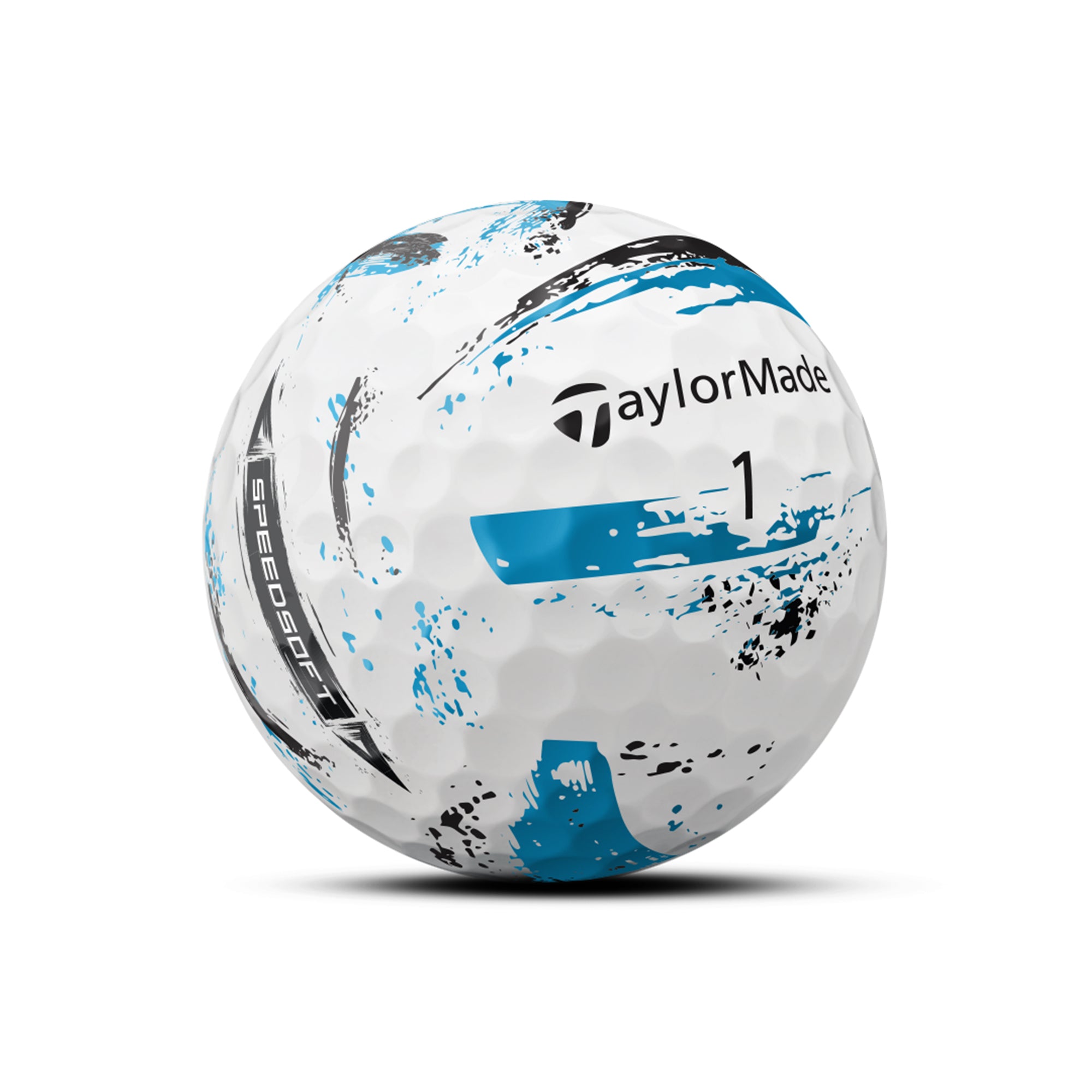 TaylorMade SpeedSoft Ink Golf Balls White/Blue Ink 