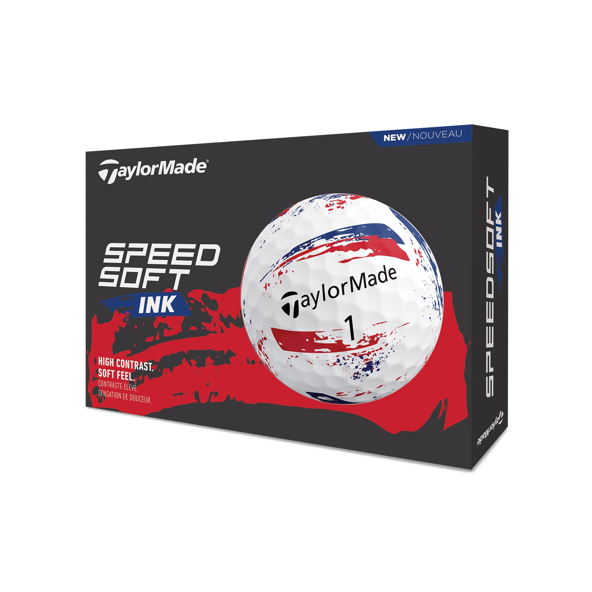 TaylorMade SpeedSoft Ink Golf Balls - White/Green Ink - V99100