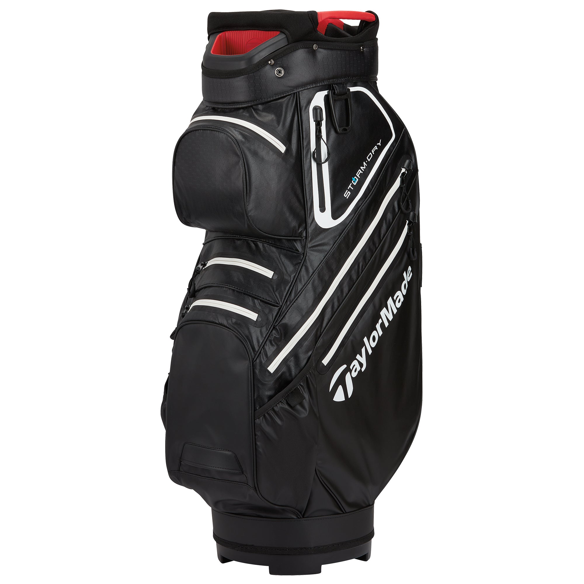 TaylorMade Storm Dry Waterproof Cart Golf Bag V97168 Black White Red