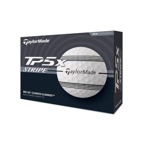 TaylorMade TP5x Stripe Golf Balls 2024 - White - V99023 - Function18