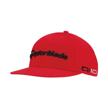 TaylorMade Tour Flat Bill Snapback Cap Red