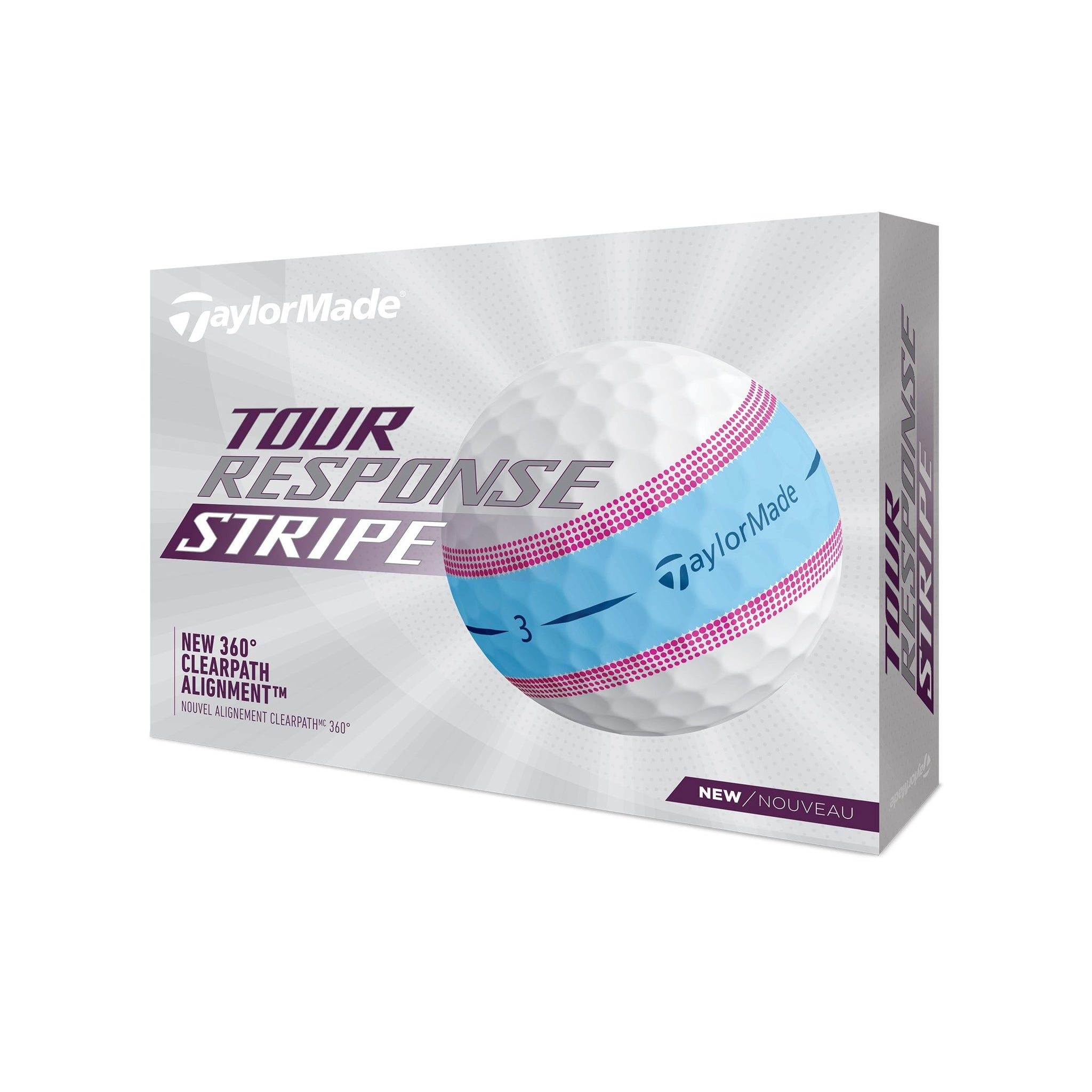 TaylorMade Tour Response Golf Balls Blue/Pink Stripe
