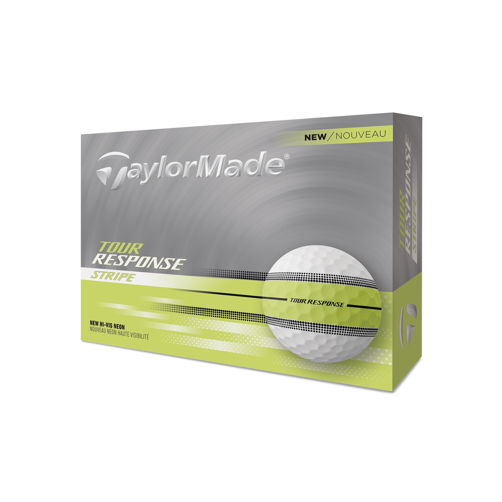 TaylorMade Tour Response Stripe Golf Balls Neon Yellow