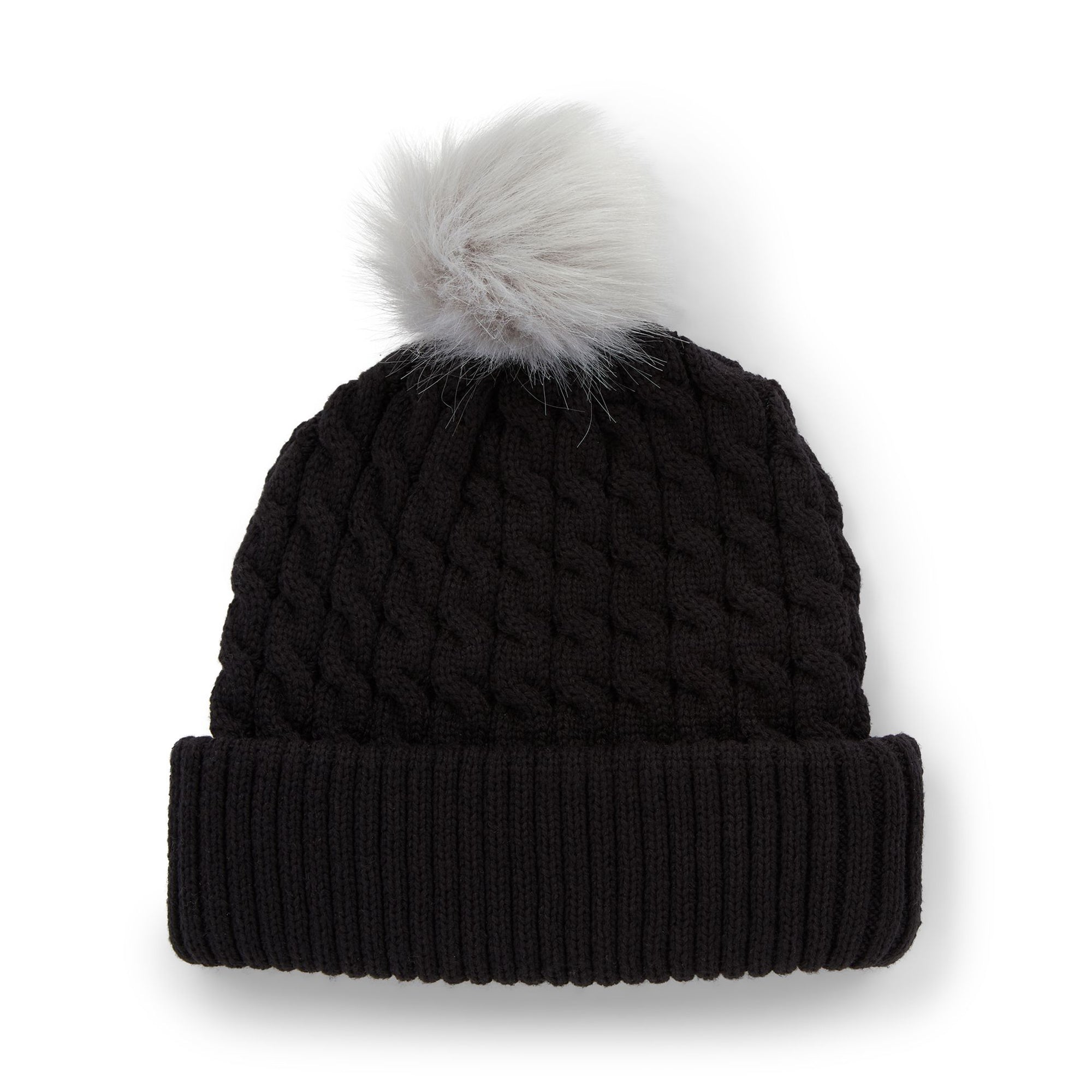 Titleist Cable Knit Pom Beanie Black 01