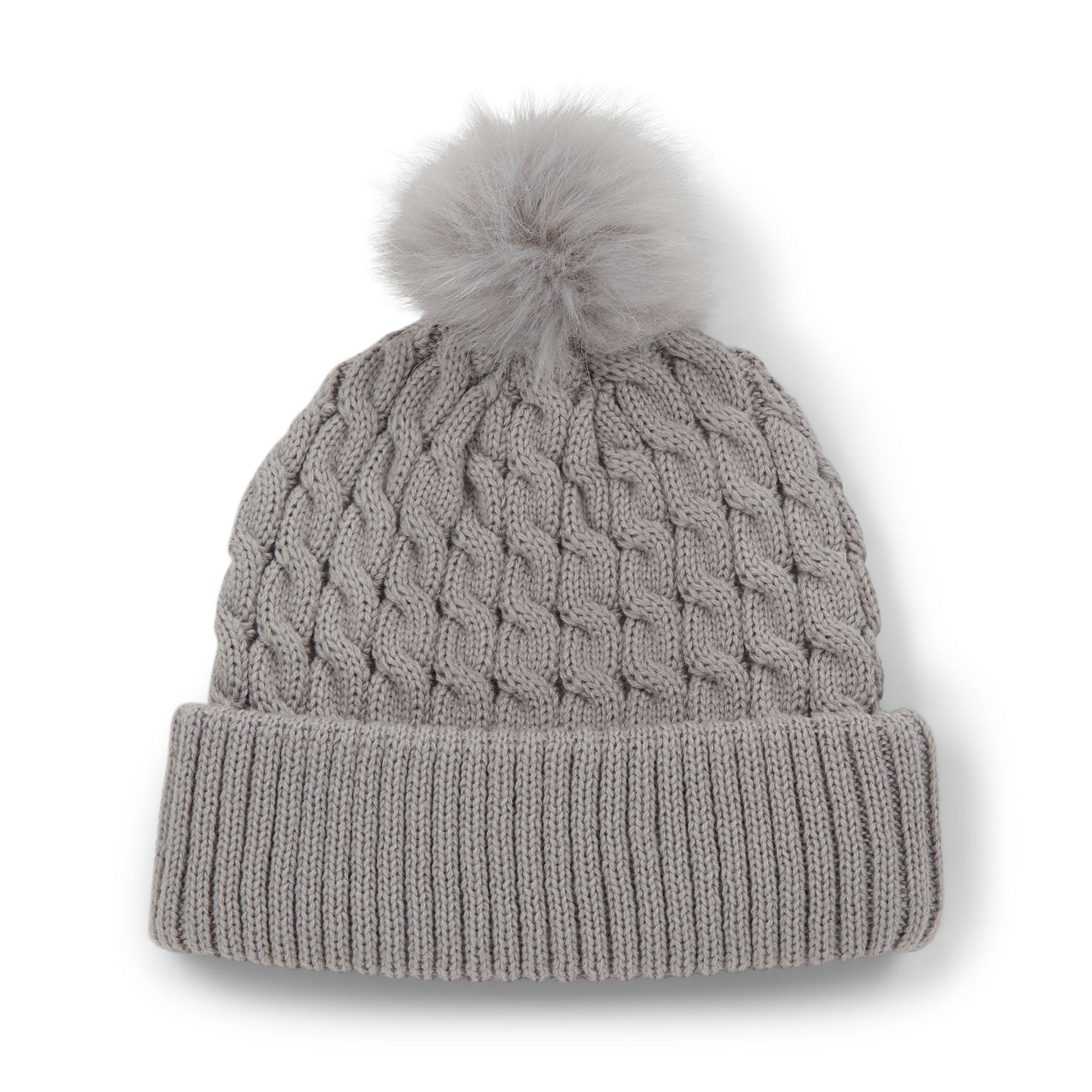 Titleist Cable Knit Pom Beanie Grey 0G1