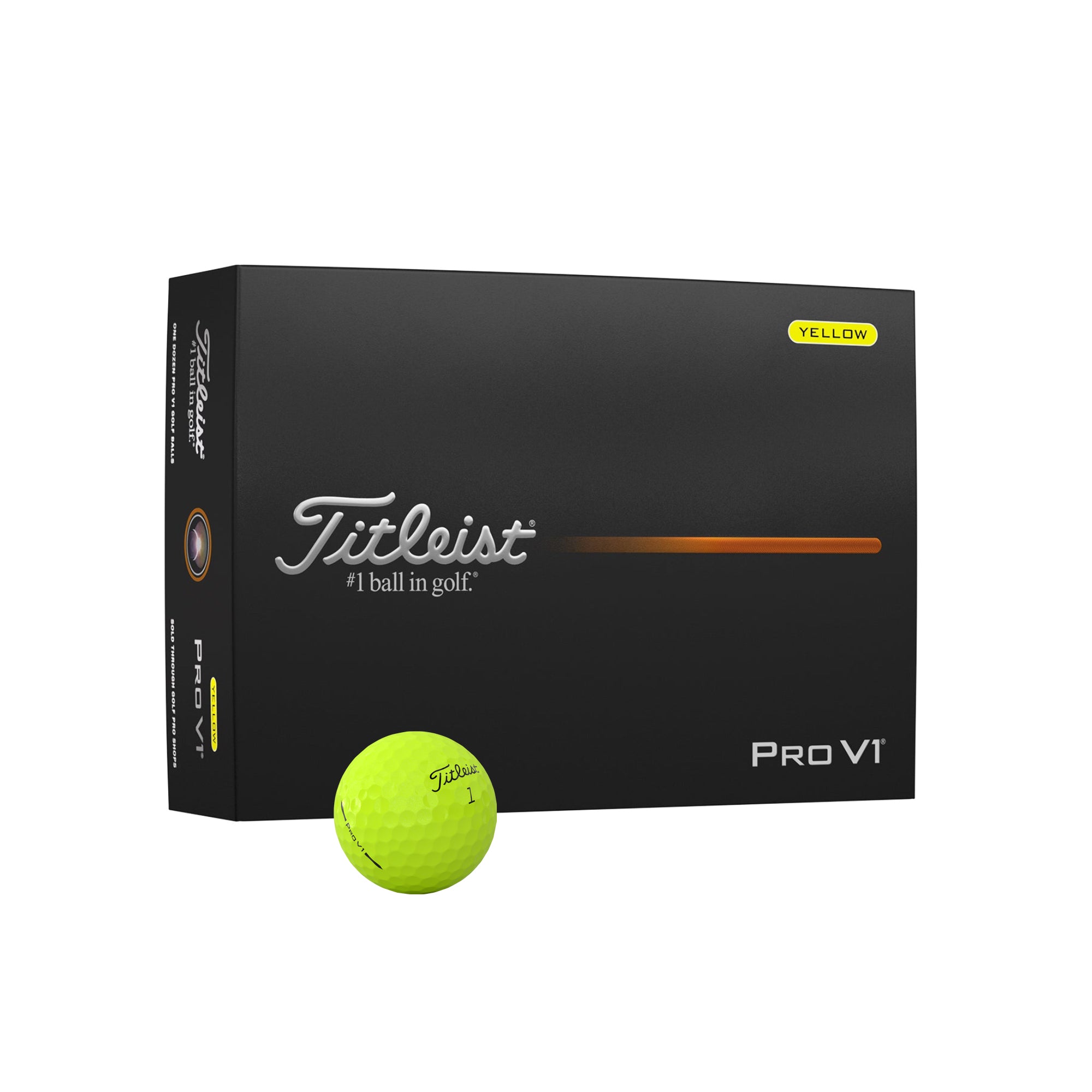 Titleist Pro V1 Golf Balls 2025 - Yellow - T2129S - Function18